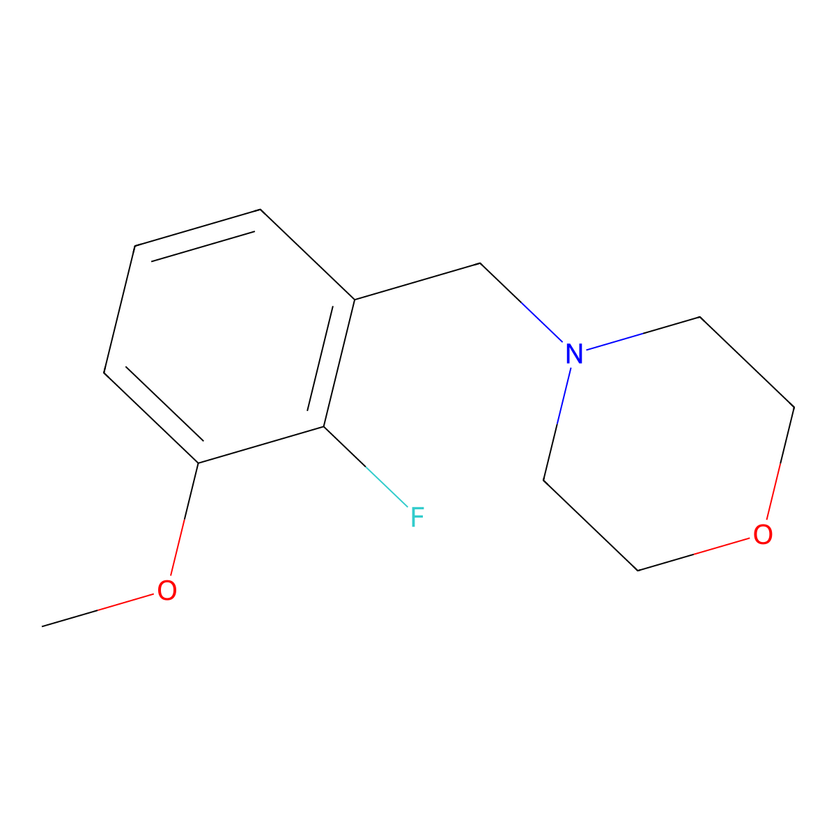 4-(2-Fluoro-3-methoxybenzyl)morpholine molecular structure, CAS 1428234-80-3