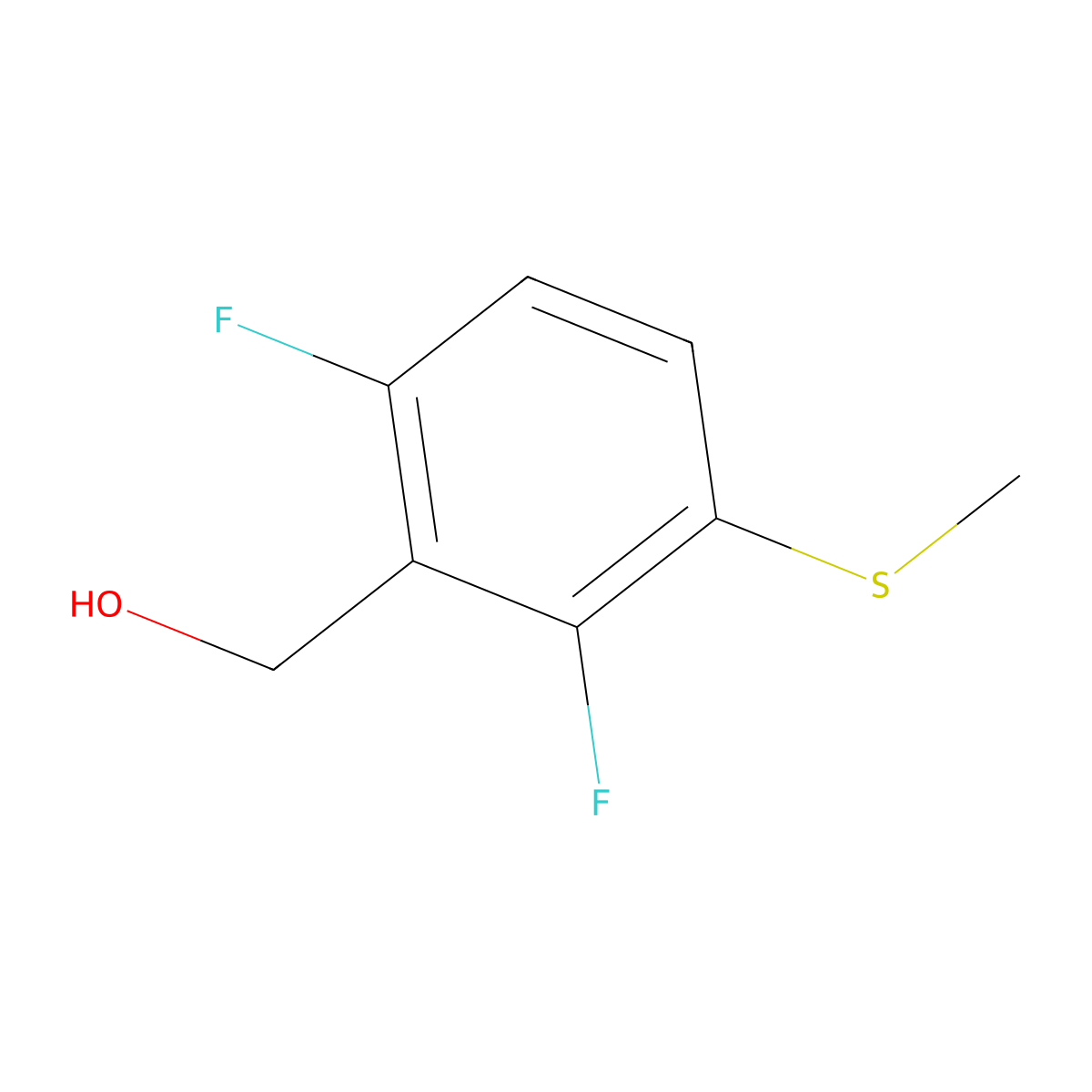 2,6-Difluoro-3-(methylthio)benzyl alcohol molecular structure, CAS 1428234-82-5