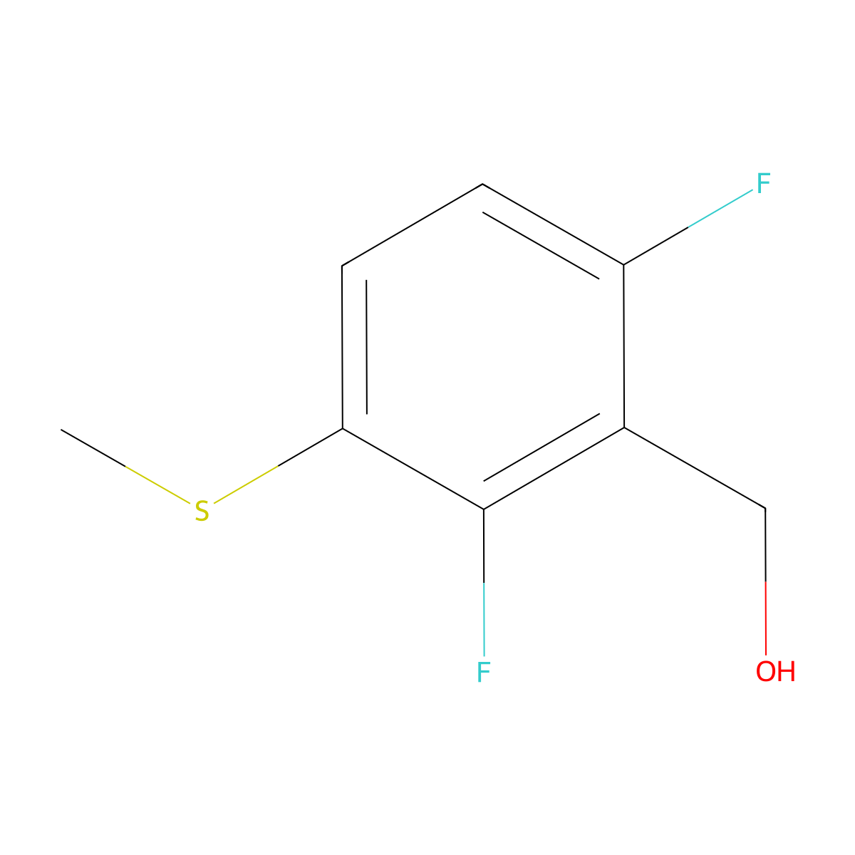2,6-Difluoro-3-(methylthio)benzyl alcohol molecular structure, CAS 1428234-82-5