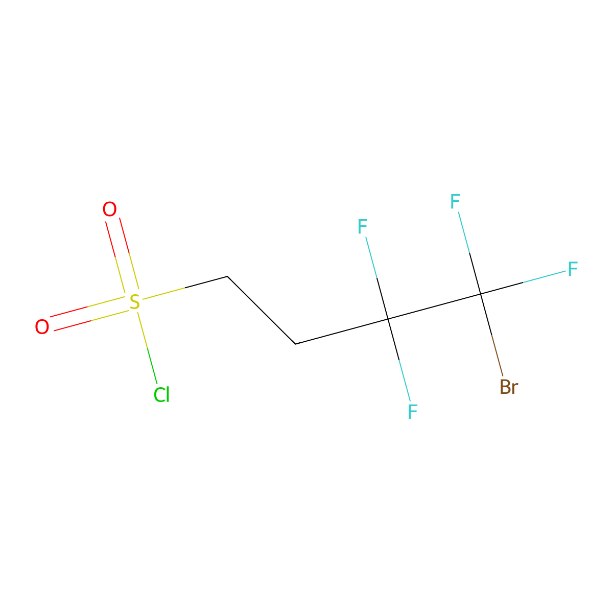 4-Bromo-3,3,4,4-tetrafluorobutane-1-sulfonyl chloride molecular structure, CAS 1428237-71-1
