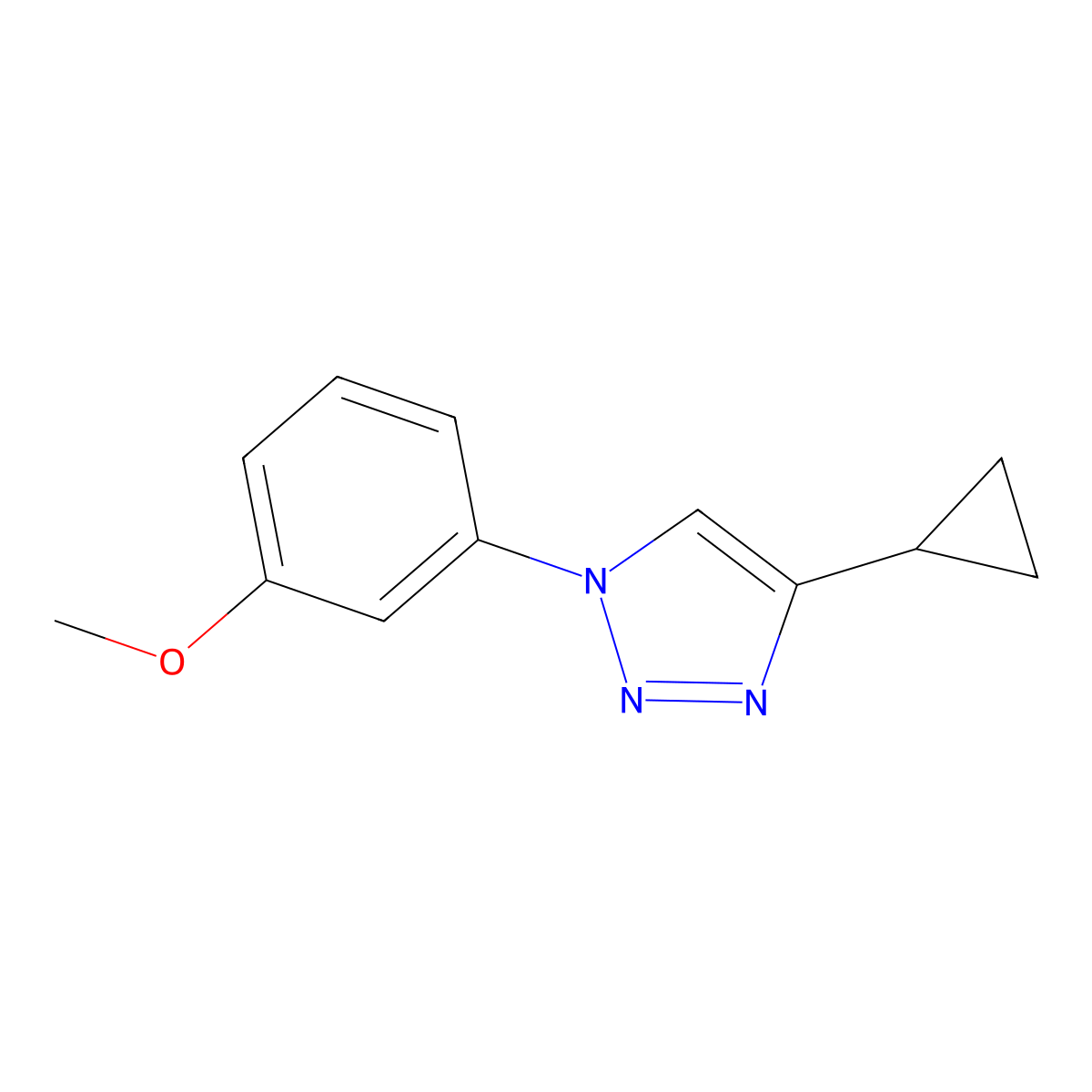 4-cyclopropyl-1-(3-methoxyphenyl)-1H-1,2,3-triazole molecular structure, CAS 1428241-40-0