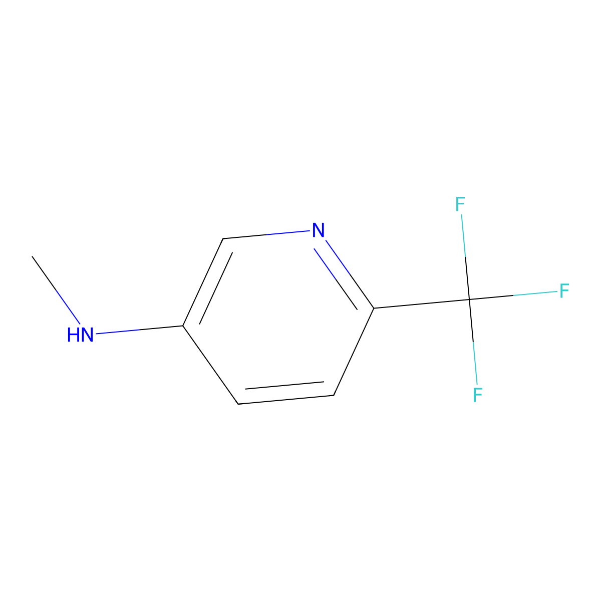 Methyl-(6-trifluoromethylpyridin-3-yl)-amine molecular structure, CAS 1428241-50-2