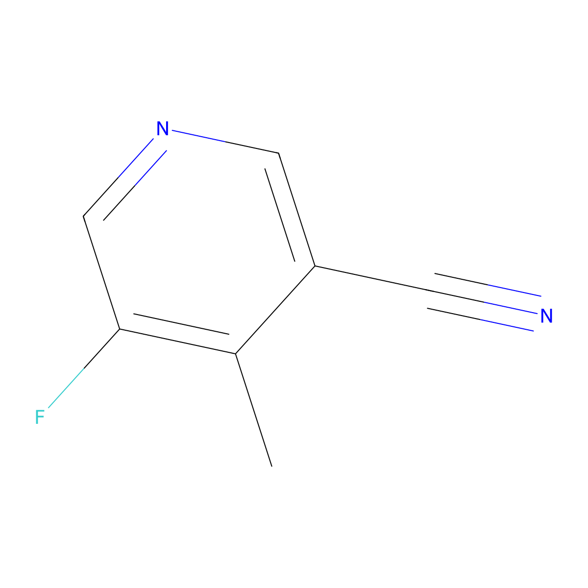 5-Fluoro-4-methylnicotinonitrile molecular structure, CAS 1428262-86-5