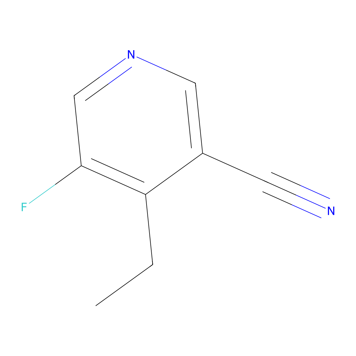 4-Ethyl-5-fluoronicotinonitrile molecular structure, CAS 1428262-87-6