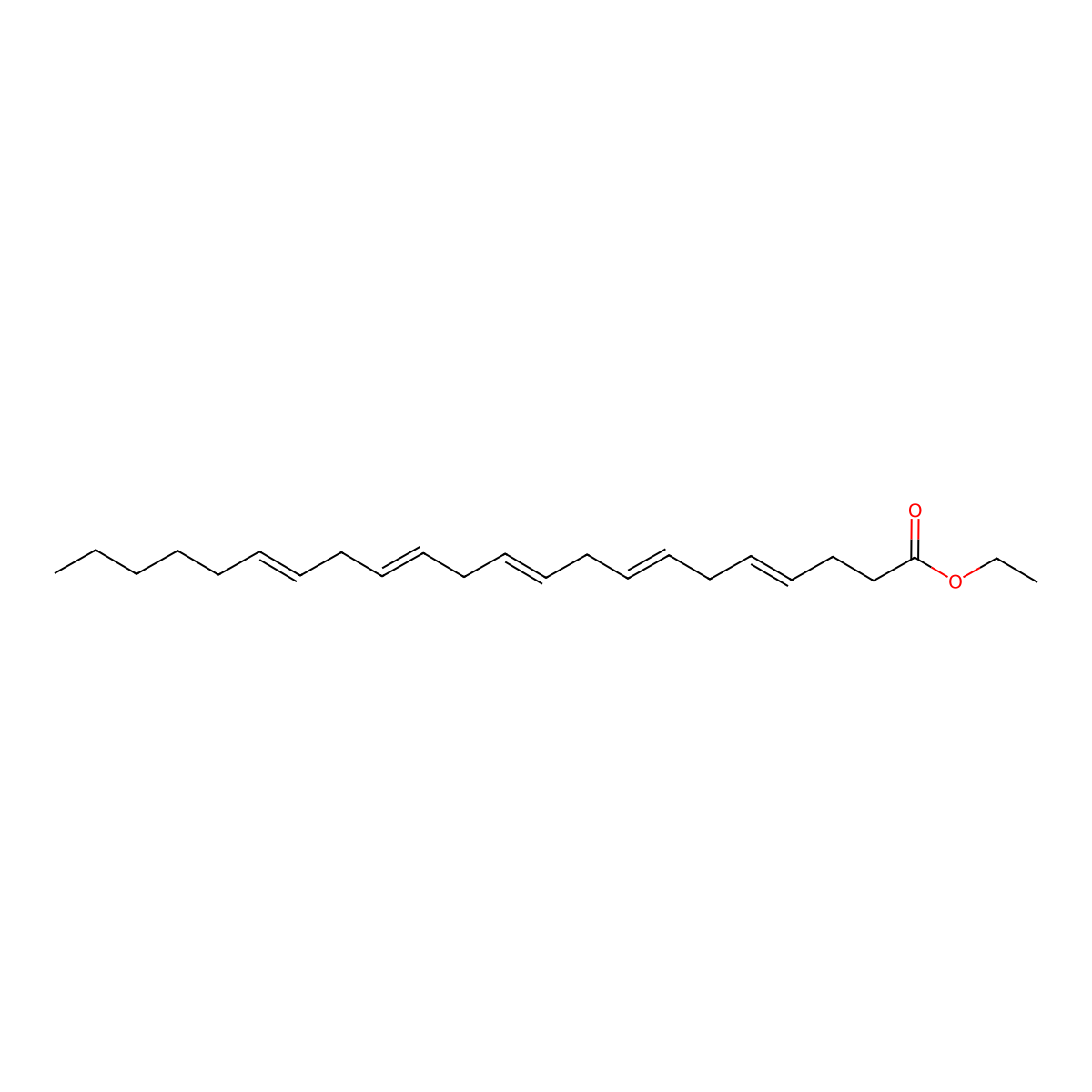 Ethyl docosa-4,7,10,13,16-pentaenoate molecular structure, CAS 142828-42-0