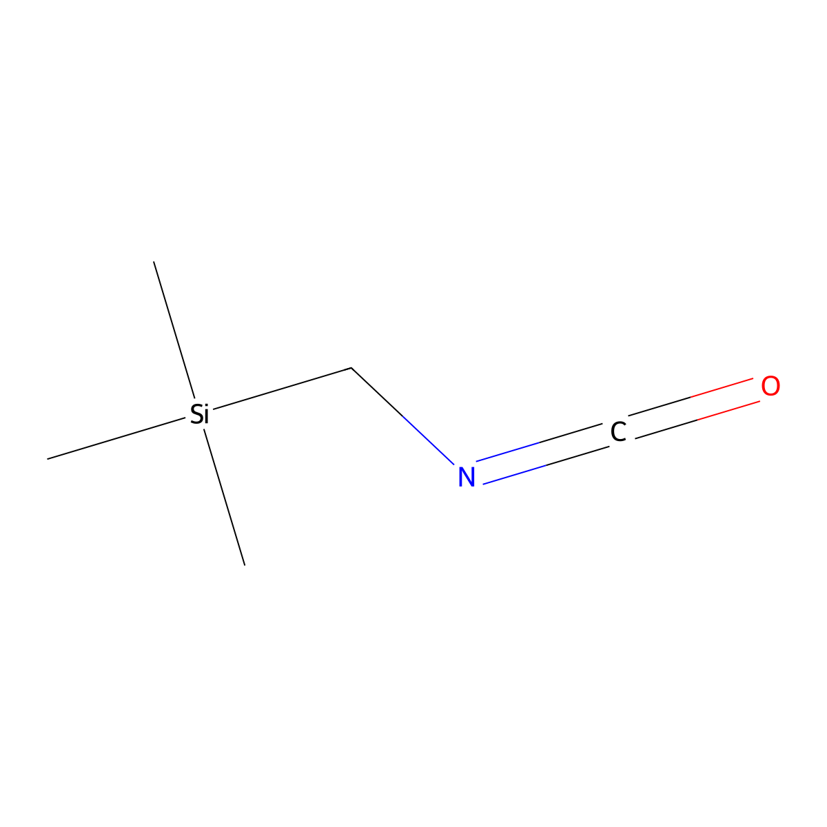 (Isocyanatomethyl)(trimethyl)silane molecular structure, CAS 14283-35-3