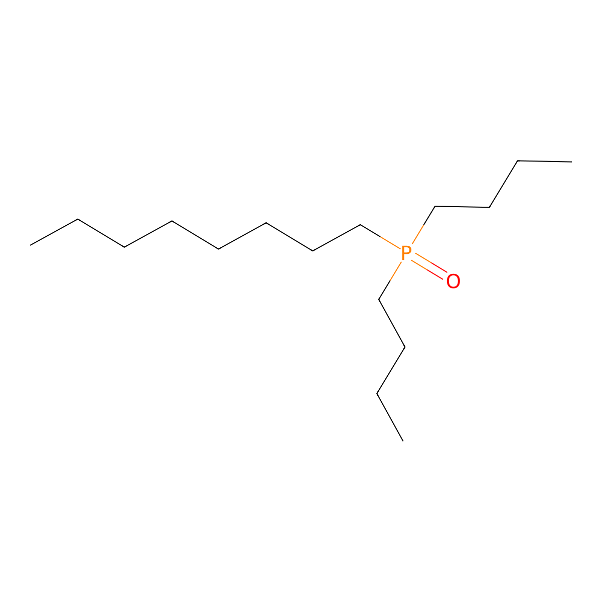 Phosphine oxide, dibutyloctyl- molecular structure, CAS 14283-67-1