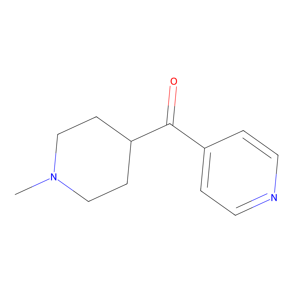 (1-Methylpiperidin-4-yl)(pyridin-4-yl)methanone molecular structure, CAS 1428306-79-9