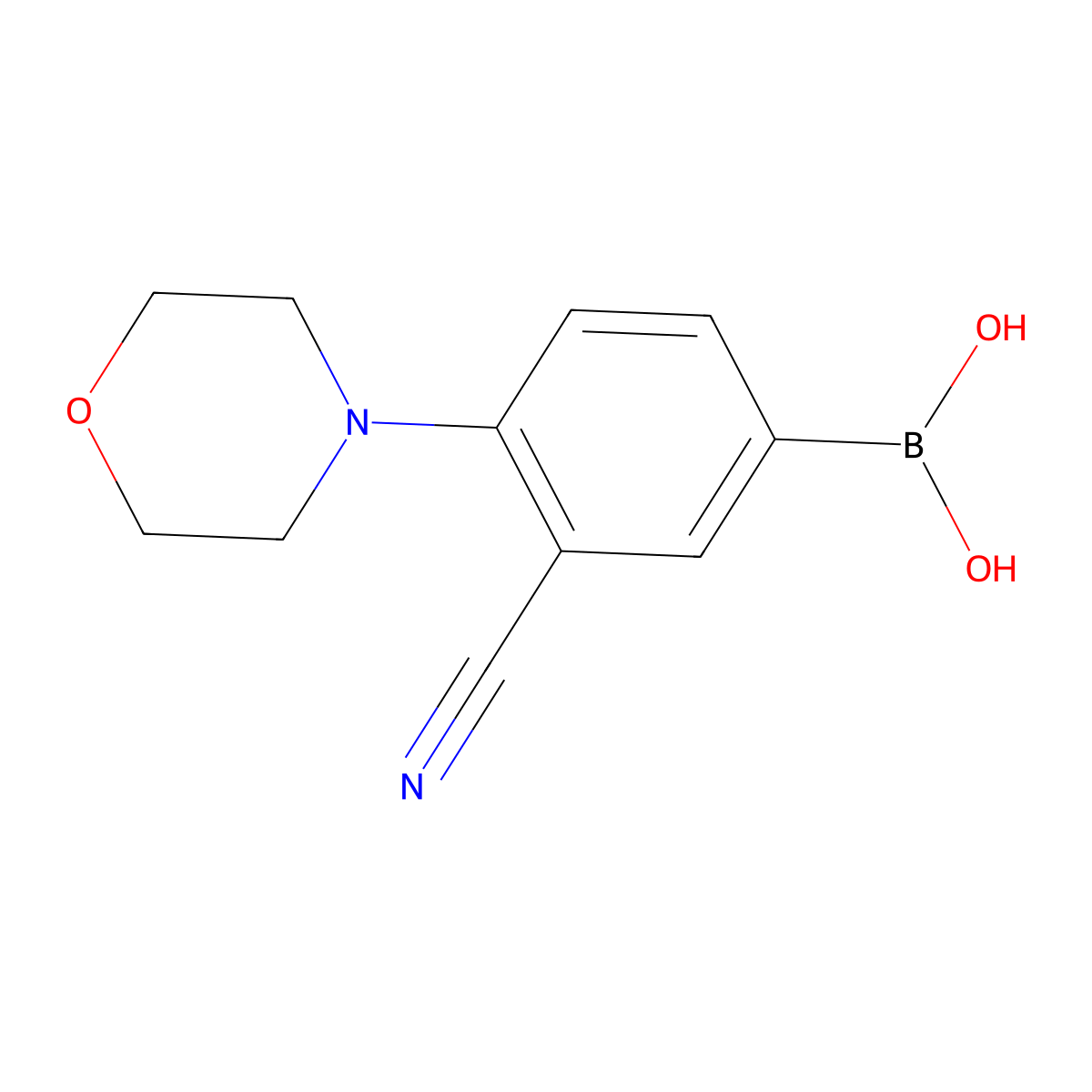 [3-Cyano-4-(morpholin-4-yl)phenyl]boronic acid molecular structure, CAS 1428323-97-0