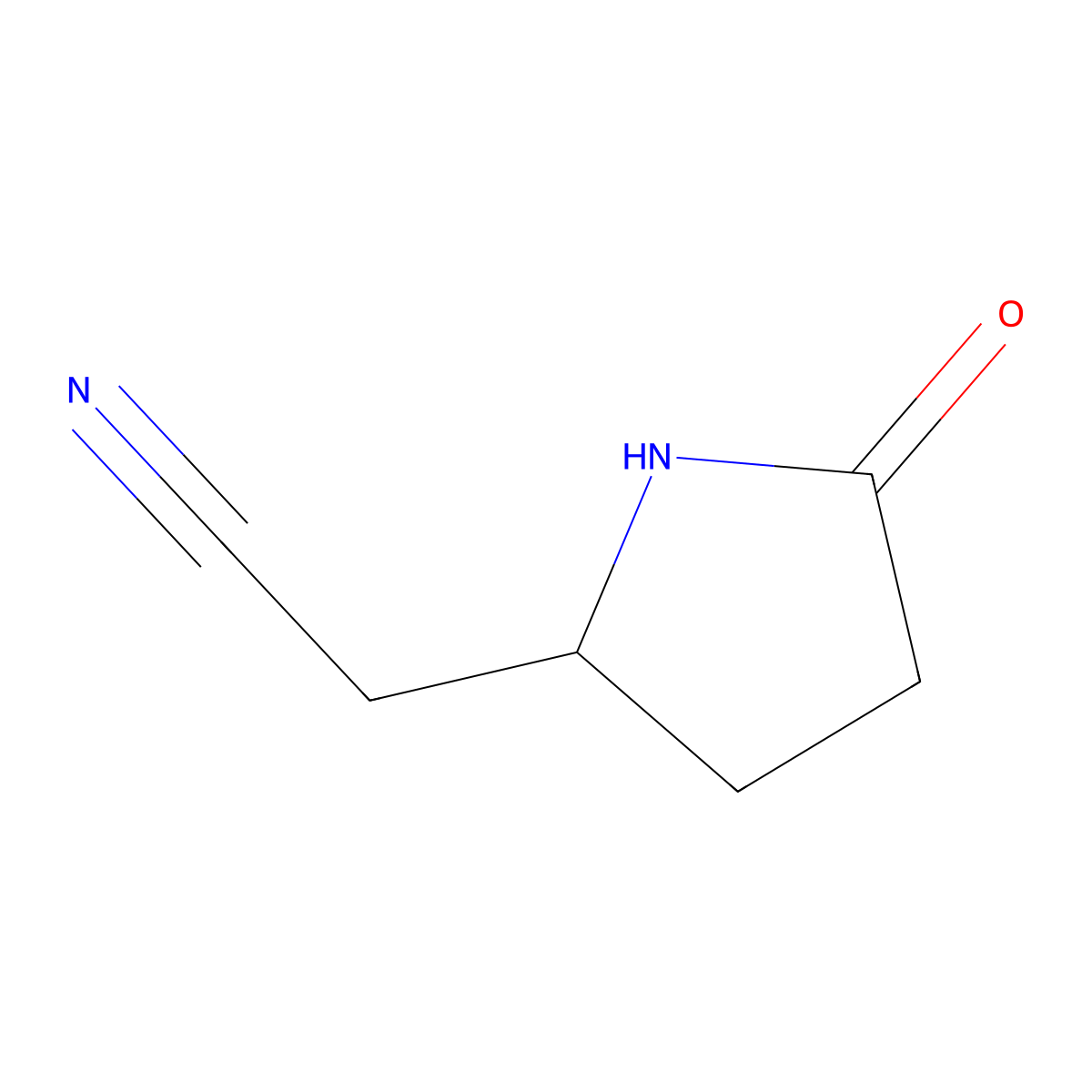 (R)-(5-Oxo-pyrrolidin-2-yl)-acetonitrile molecular structure, CAS 1428331-34-3