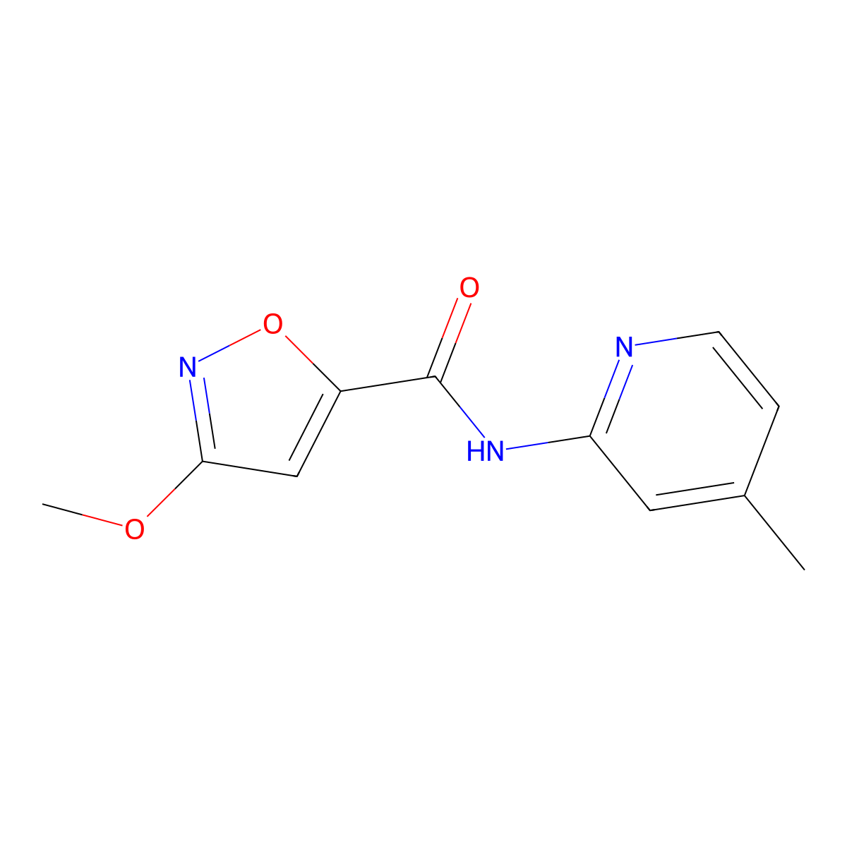 3-methoxy-N-(4-methylpyridin-2-yl)isoxazole-5-carboxamide molecular structure, CAS 1428347-81-2