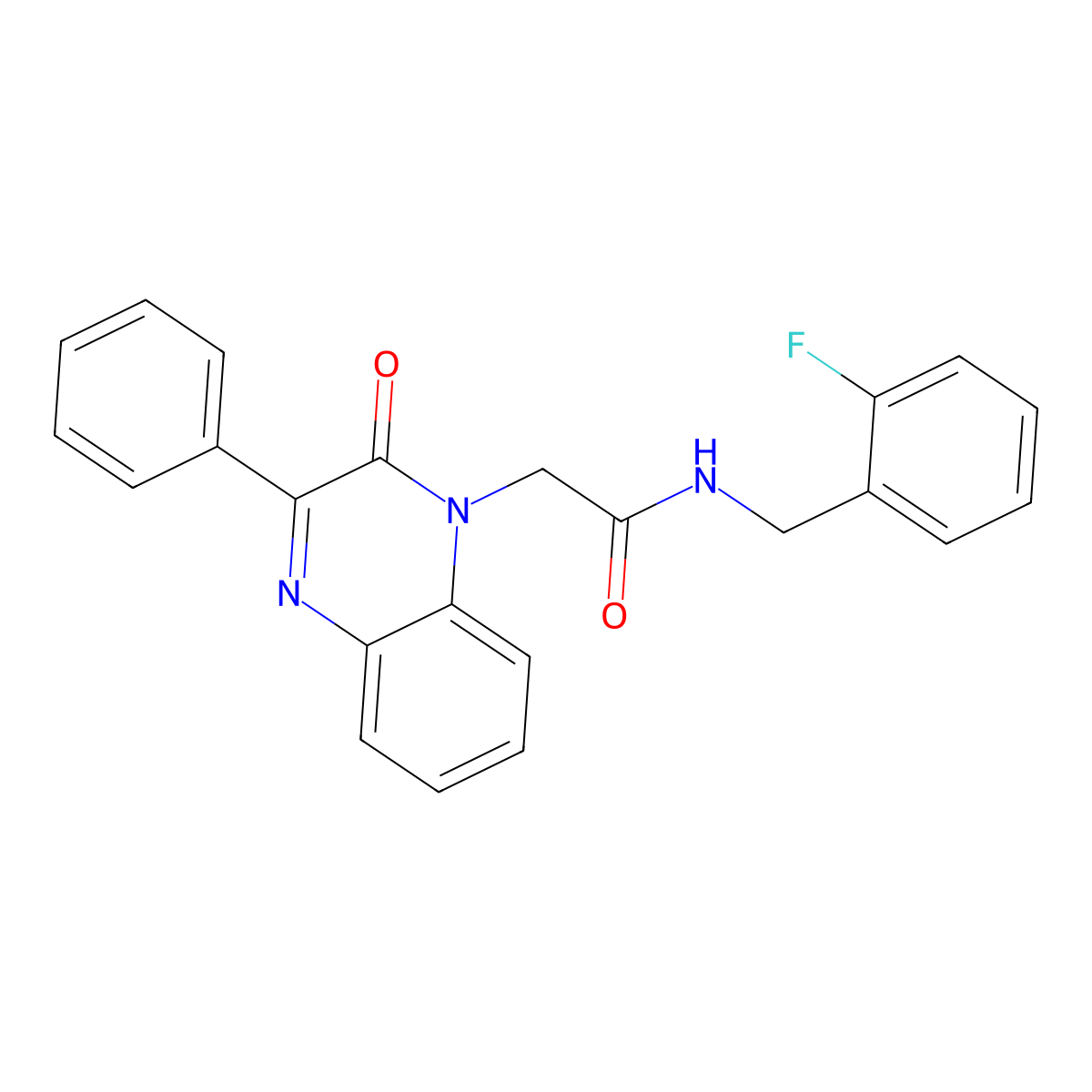 N-(2-fluorobenzyl)-2-(2-oxo-3-phenylquinoxalin-1(2H)-yl)acetamide molecular structure, CAS 1428348-13-3