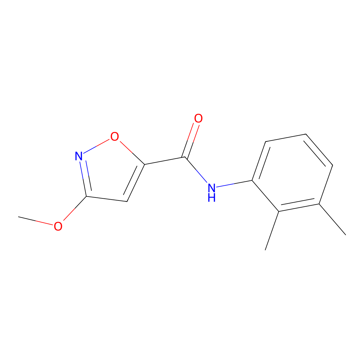 N-(2,3-dimethylphenyl)-3-methoxyisoxazole-5-carboxamide molecular structure, CAS 1428348-35-9