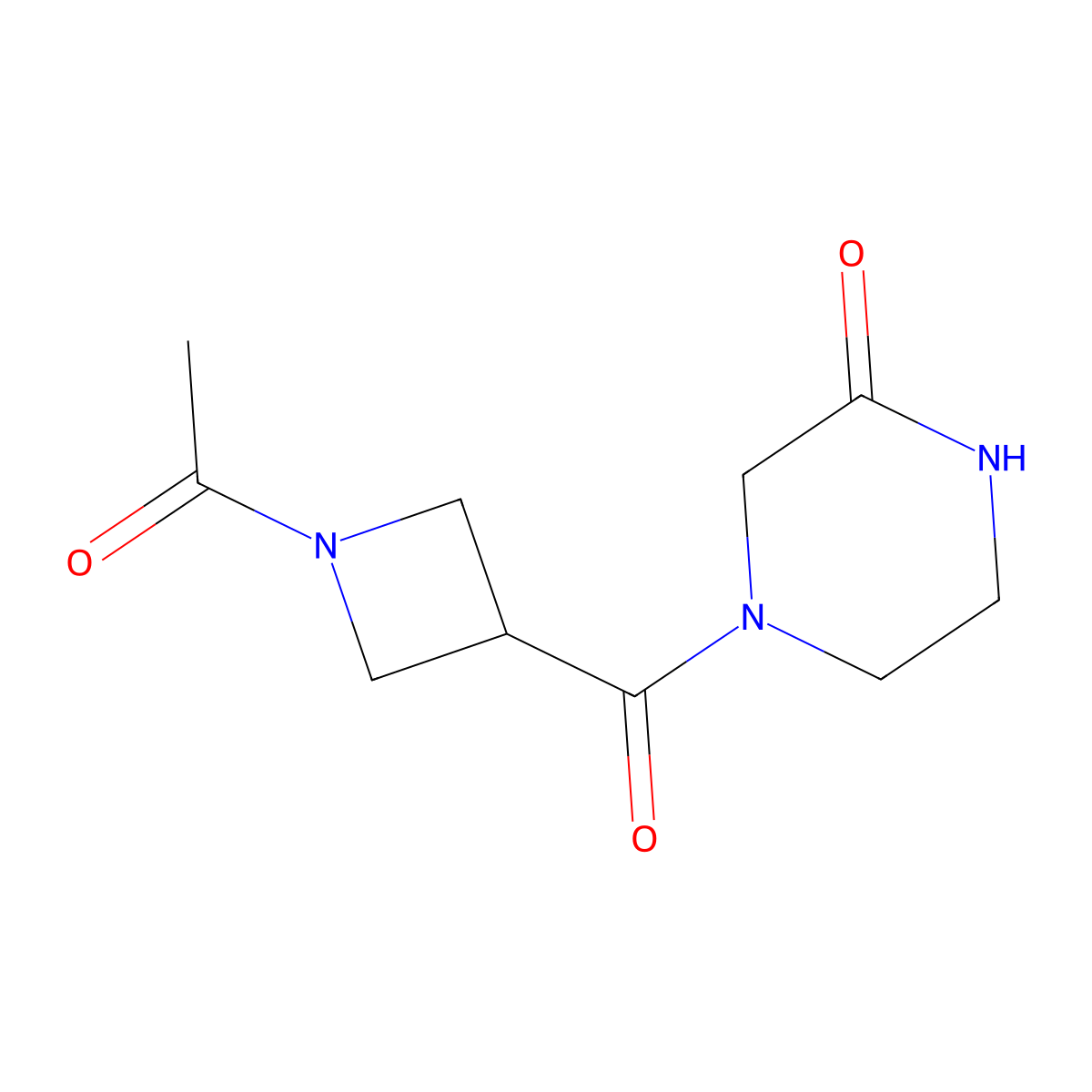 4-(1-Acetylazetidine-3-carbonyl)piperazin-2-one molecular structure, CAS 1428349-04-5