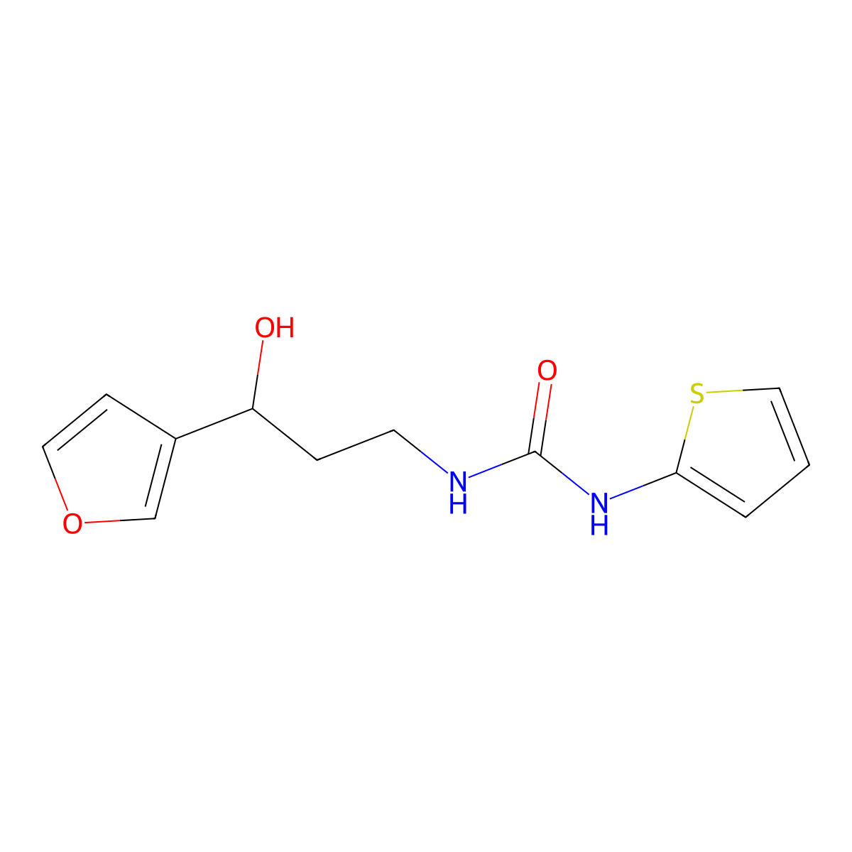 1-[3-(Furan-3-YL)-3-hydroxypropyl]-3-(thiophen-2-YL)urea molecular structure, CAS 1428349-10-3