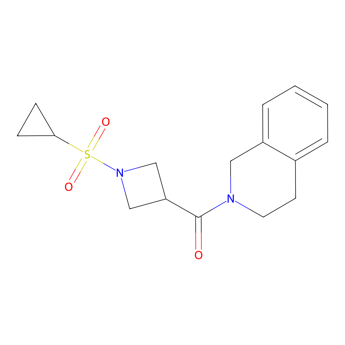 (1-(cyclopropylsulfonyl)azetidin-3-yl)(3,4-dihydroisoquinolin-2(1H)-yl)methanone molecular structure, CAS 1428349-15-8