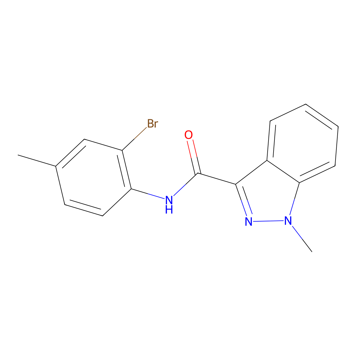 N-(2-bromo-4-methylphenyl)-1-methyl-1H-indazole-3-carboxamide molecular structure, CAS 1428349-33-0