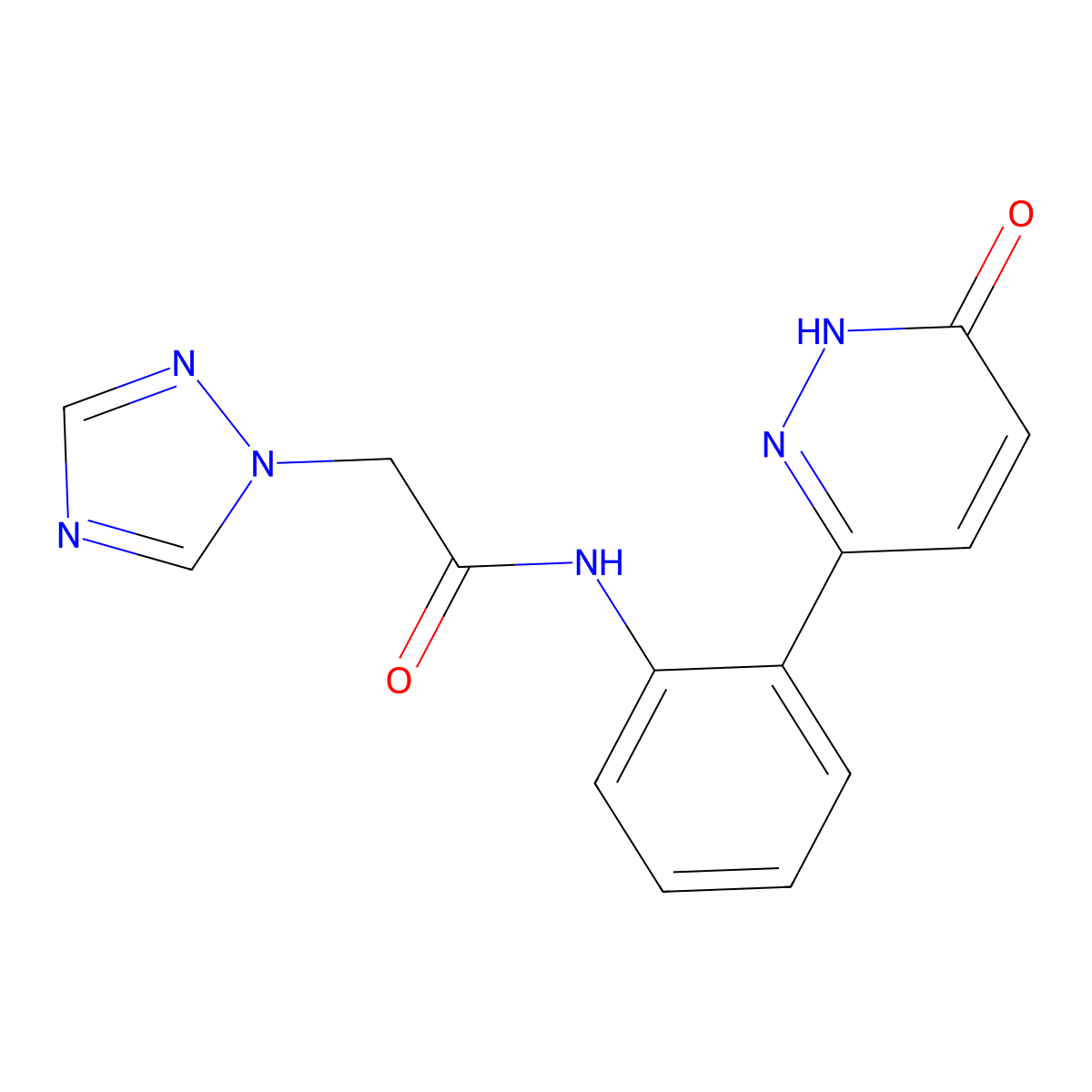 N-(2-(6-oxo-1,6-dihydropyridazin-3-yl)phenyl)-2-(1H-1,2,4-triazol-1-yl)acetamide molecular structure, CAS 1428349-55-6