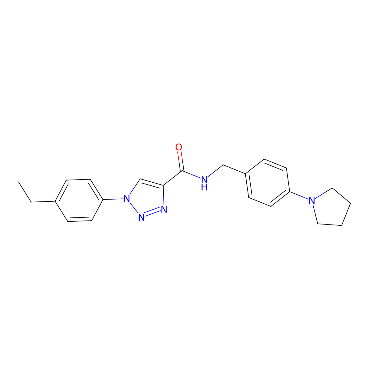 1-(4-ethylphenyl)-N-(4-(pyrrolidin-1-yl)benzyl)-1H-1,2,3-triazole-4-carboxamide molecular structure, CAS 1428349-73-8