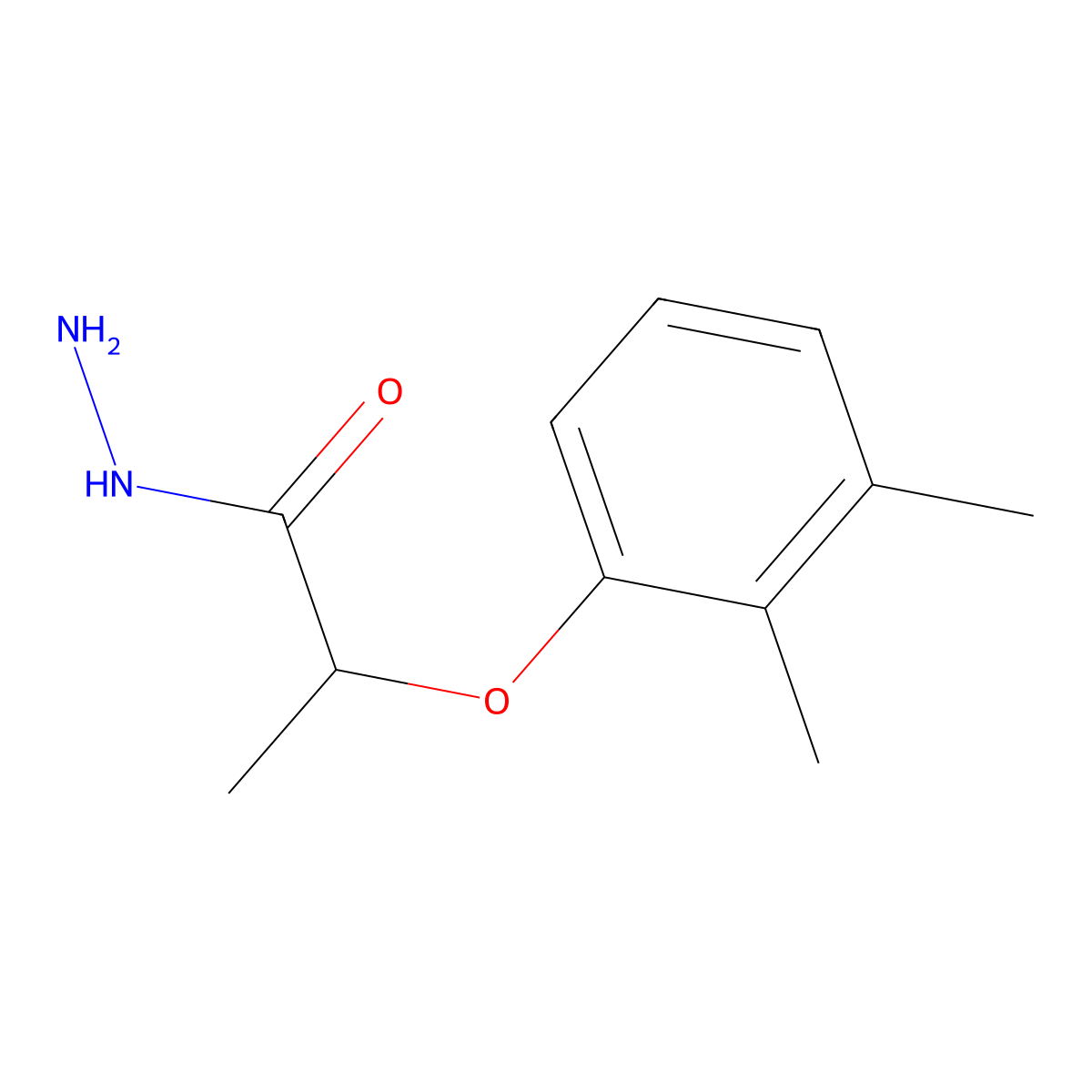 2-(2,3-Dimethylphenoxy)propanehydrazide molecular structure, CAS 142835-36-7