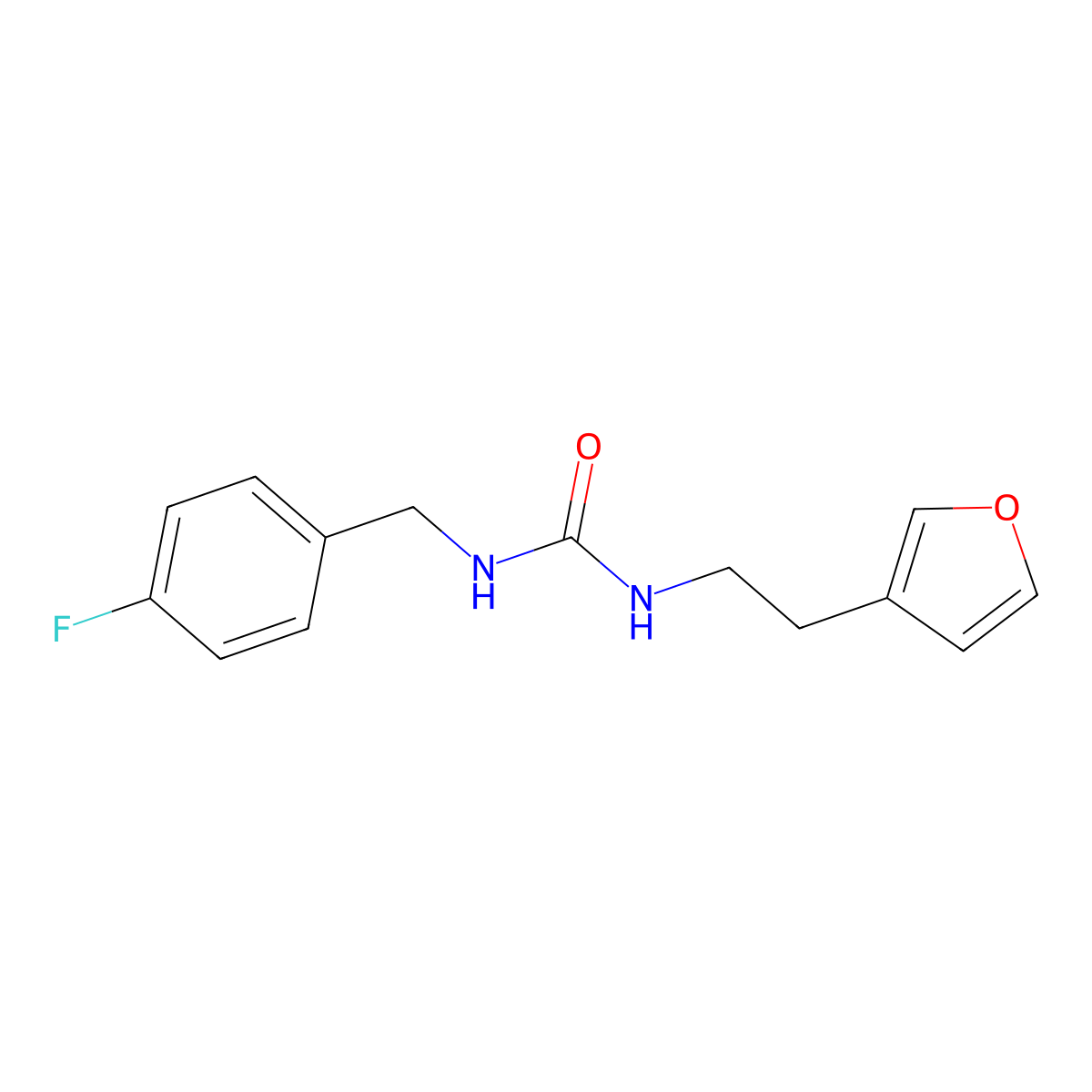 1-(4-Fluorobenzyl)-3-(2-(furan-3-yl)ethyl)urea molecular structure, CAS 1428350-62-2