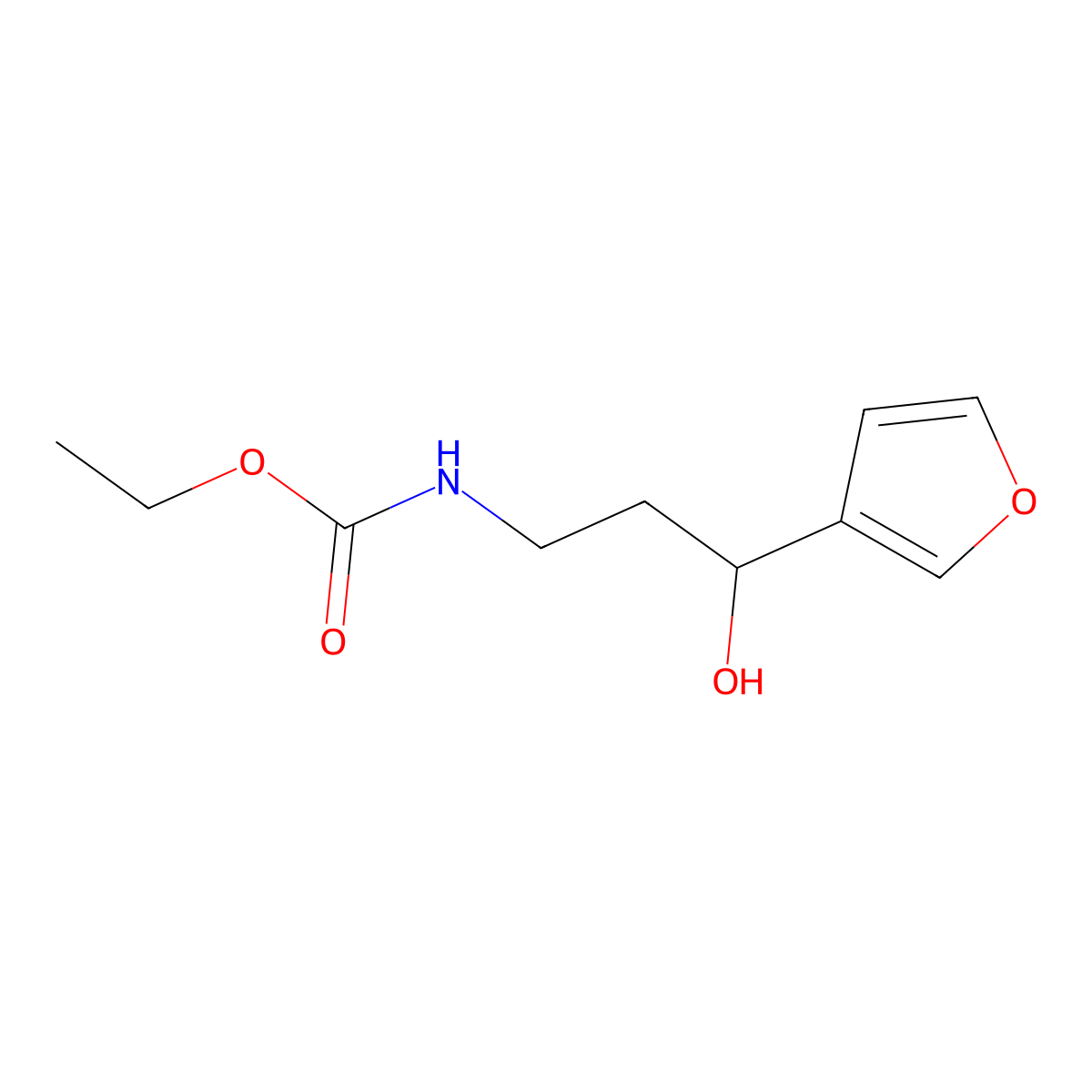 Ethyl (3-(furan-3-yl)-3-hydroxypropyl)carbamate molecular structure, CAS 1428351-15-8