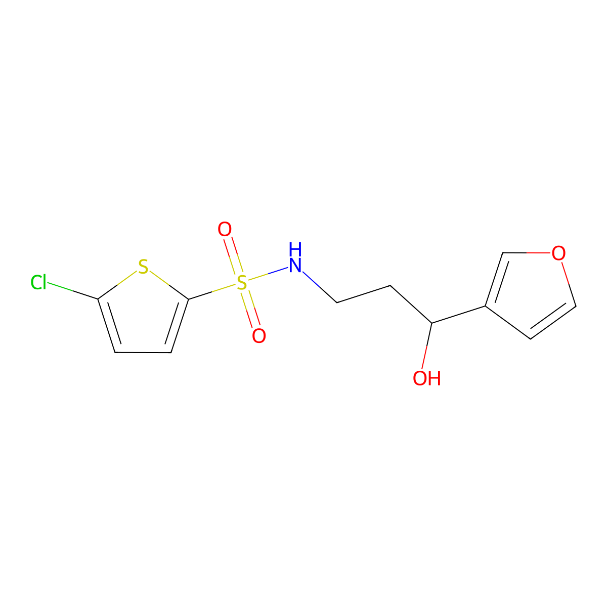 5-Chloro-N-[3-(furan-3-YL)-3-hydroxypropyl]thiophene-2-sulfonamide molecular structure, CAS 1428351-77-2