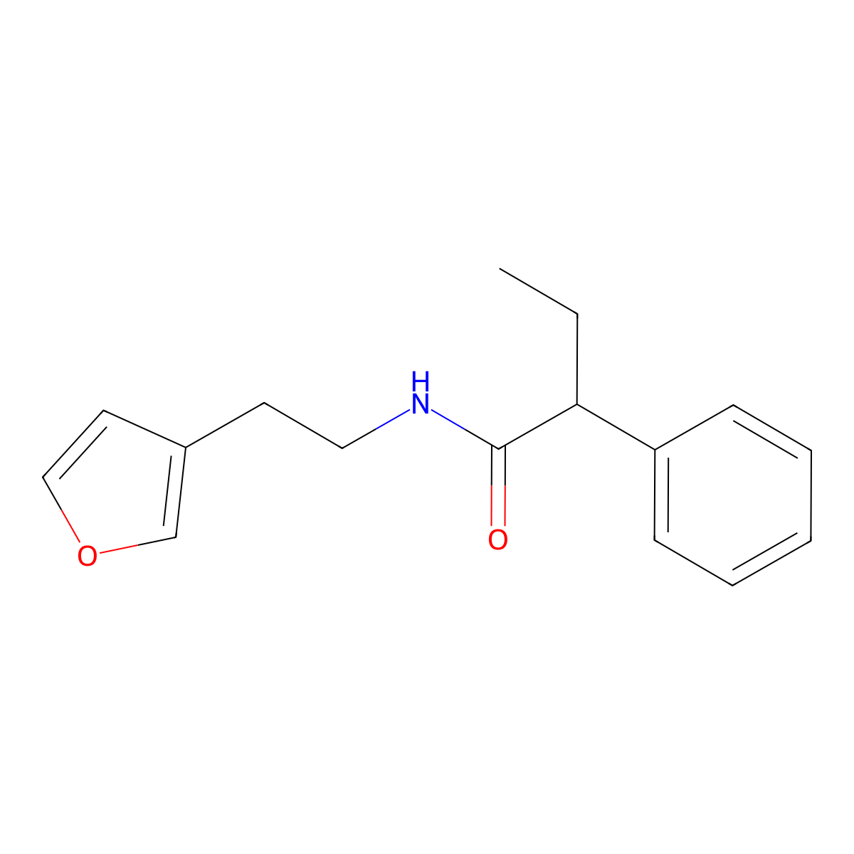 N-[2-(Furan-3-YL)ethyl]-2-phenylbutanamide molecular structure, CAS 1428352-00-4