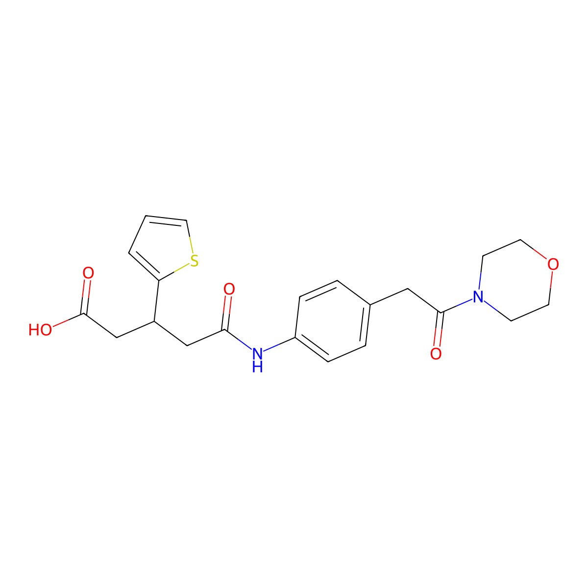 4-({4-[2-(Morpholin-4-YL)-2-oxoethyl]phenyl}carbamoyl)-3-(thiophen-2-YL)butanoic acid molecular structure, CAS 1428352-05-9