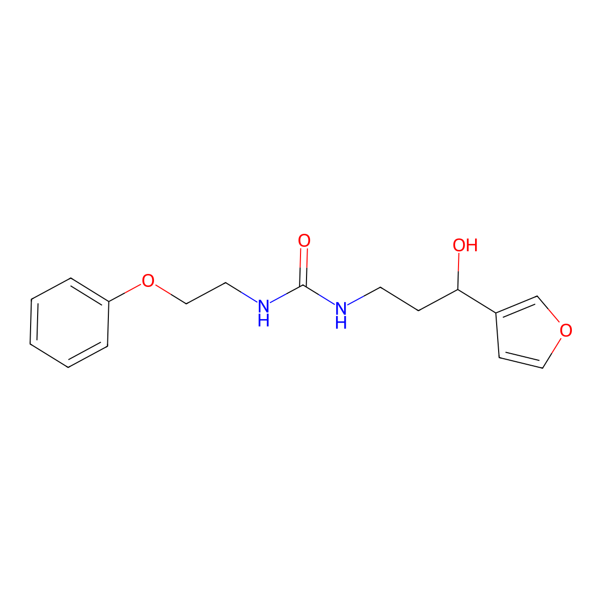 1-(3-(Furan-3-yl)-3-hydroxypropyl)-3-(2-phenoxyethyl)urea molecular structure, CAS 1428352-32-2