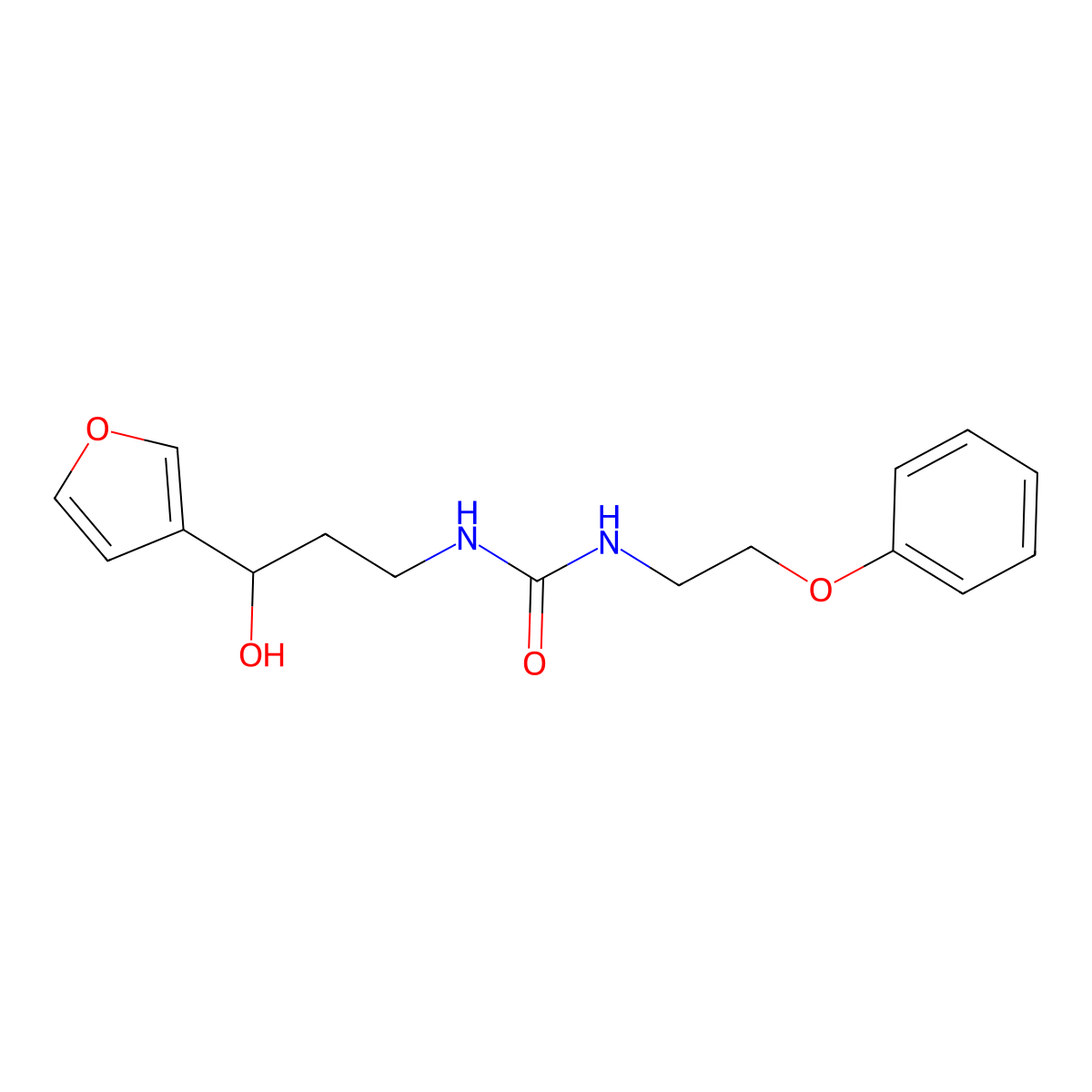 1-(3-(Furan-3-yl)-3-hydroxypropyl)-3-(2-phenoxyethyl)urea molecular structure, CAS 1428352-32-2