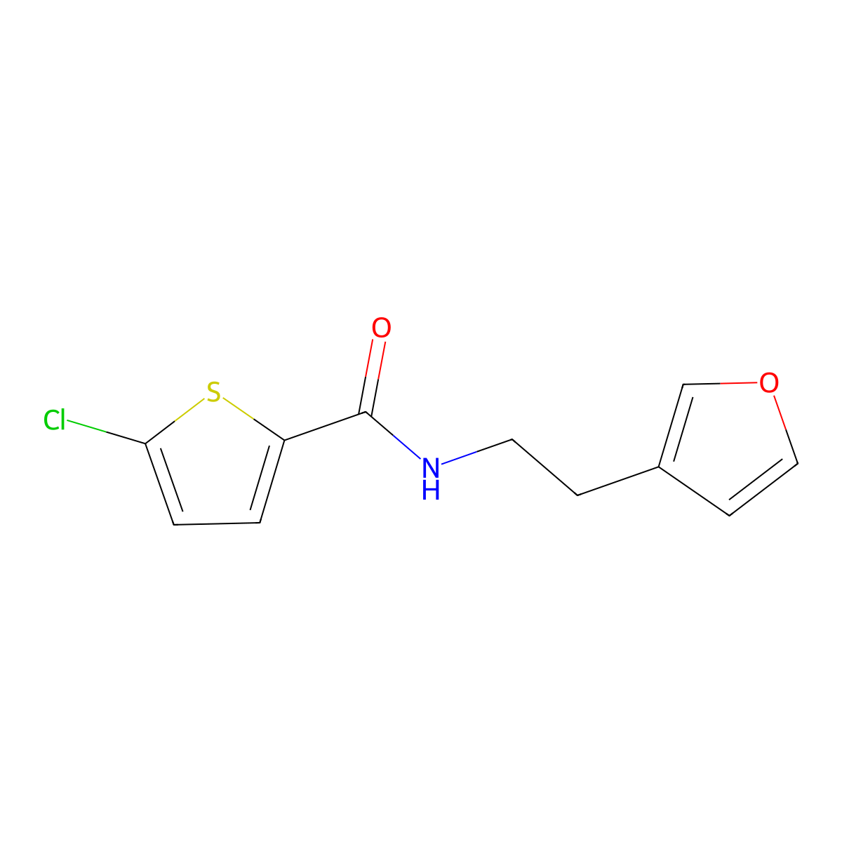5-Chloro-N-[2-(furan-3-YL)ethyl]thiophene-2-carboxamide molecular structure, CAS 1428352-42-4