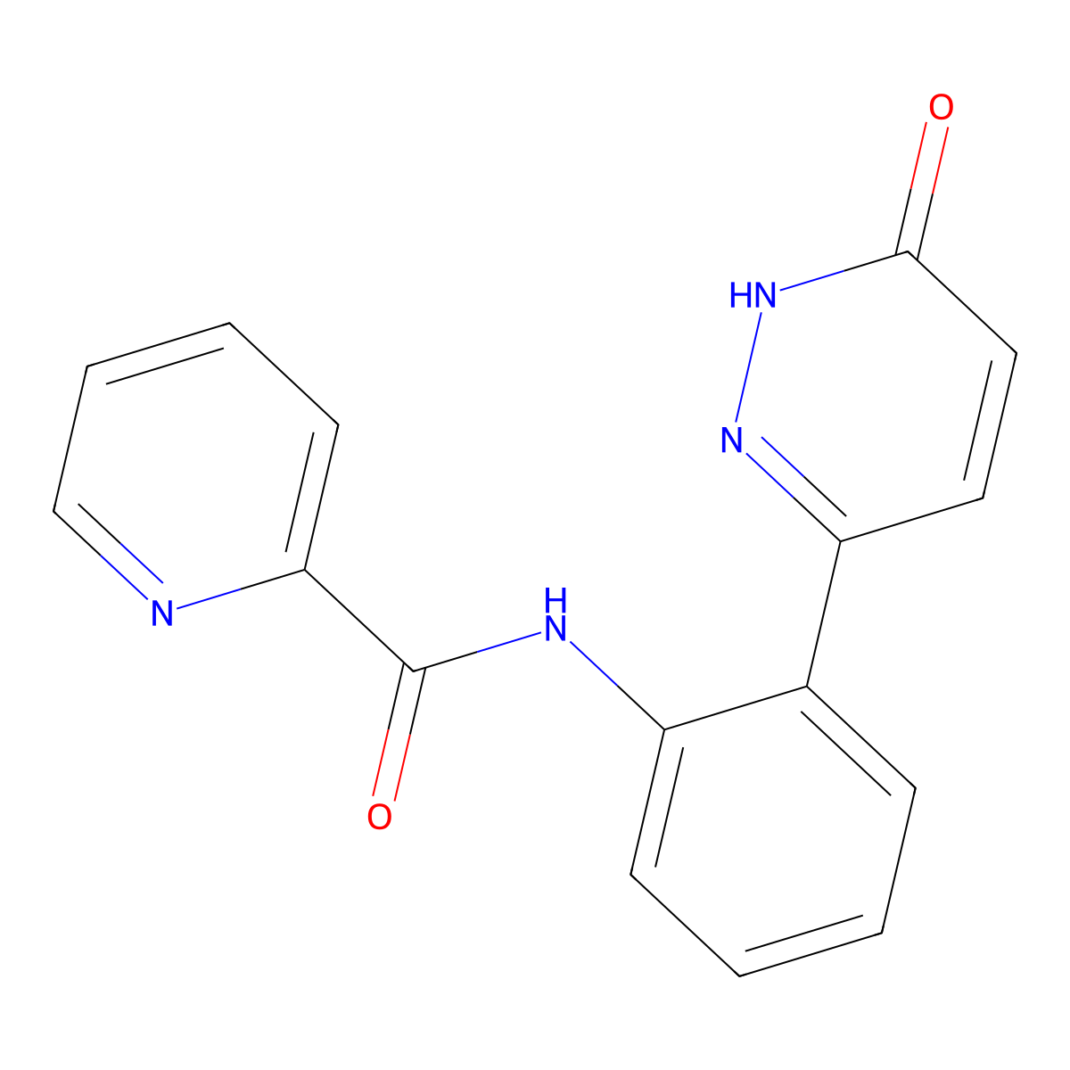 N-(2-(6-oxo-1,6-dihydropyridazin-3-yl)phenyl)picolinamide molecular structure, CAS 1428352-48-0