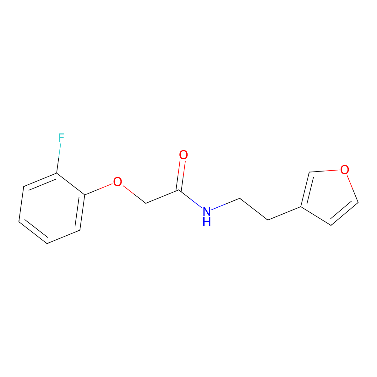 2-(2-Fluorophenoxy)-N-[2-(furan-3-YL)ethyl]acetamide molecular structure, CAS 1428352-51-5