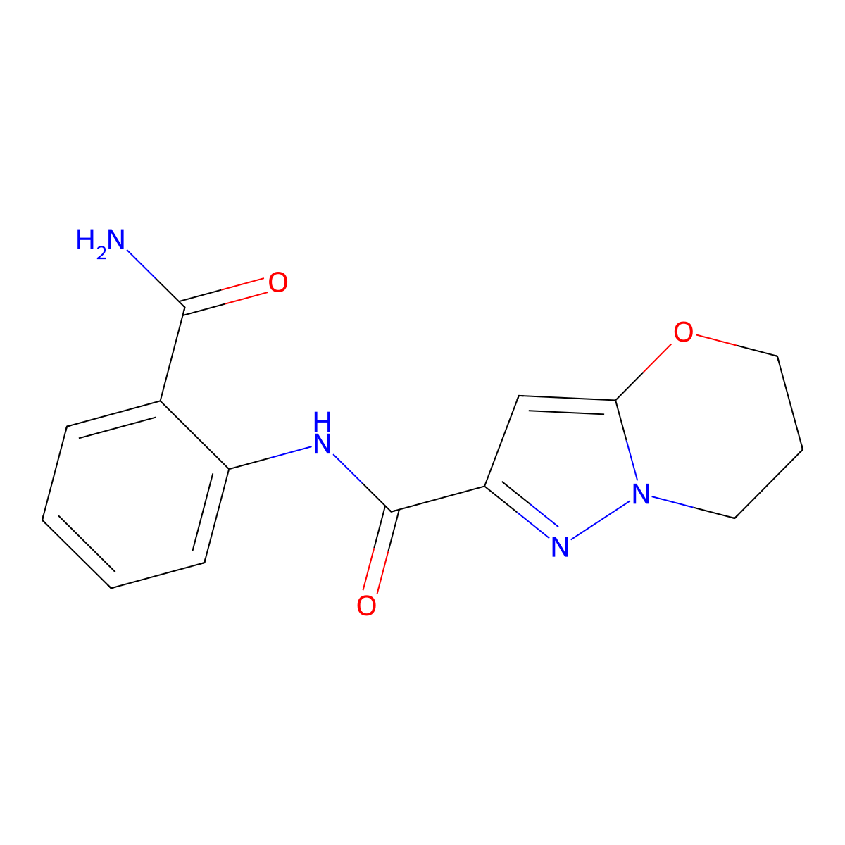 N-(2-carbamoylphenyl)-6,7-dihydro-5H-pyrazolo[5,1-b][1,3]oxazine-2-carboxamide molecular structure, CAS 1428352-57-1