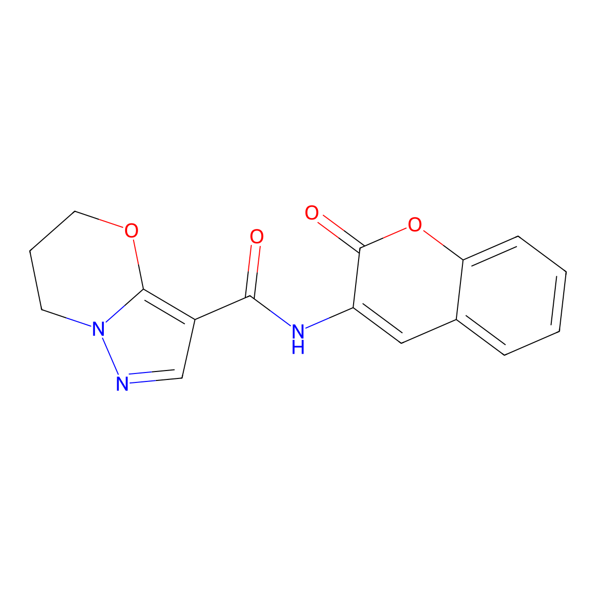 N-(2-oxo-2H-chromen-3-yl)-6,7-dihydro-5H-pyrazolo[5,1-b][1,3]oxazine-3-carboxamide molecular structure, CAS 1428352-67-3