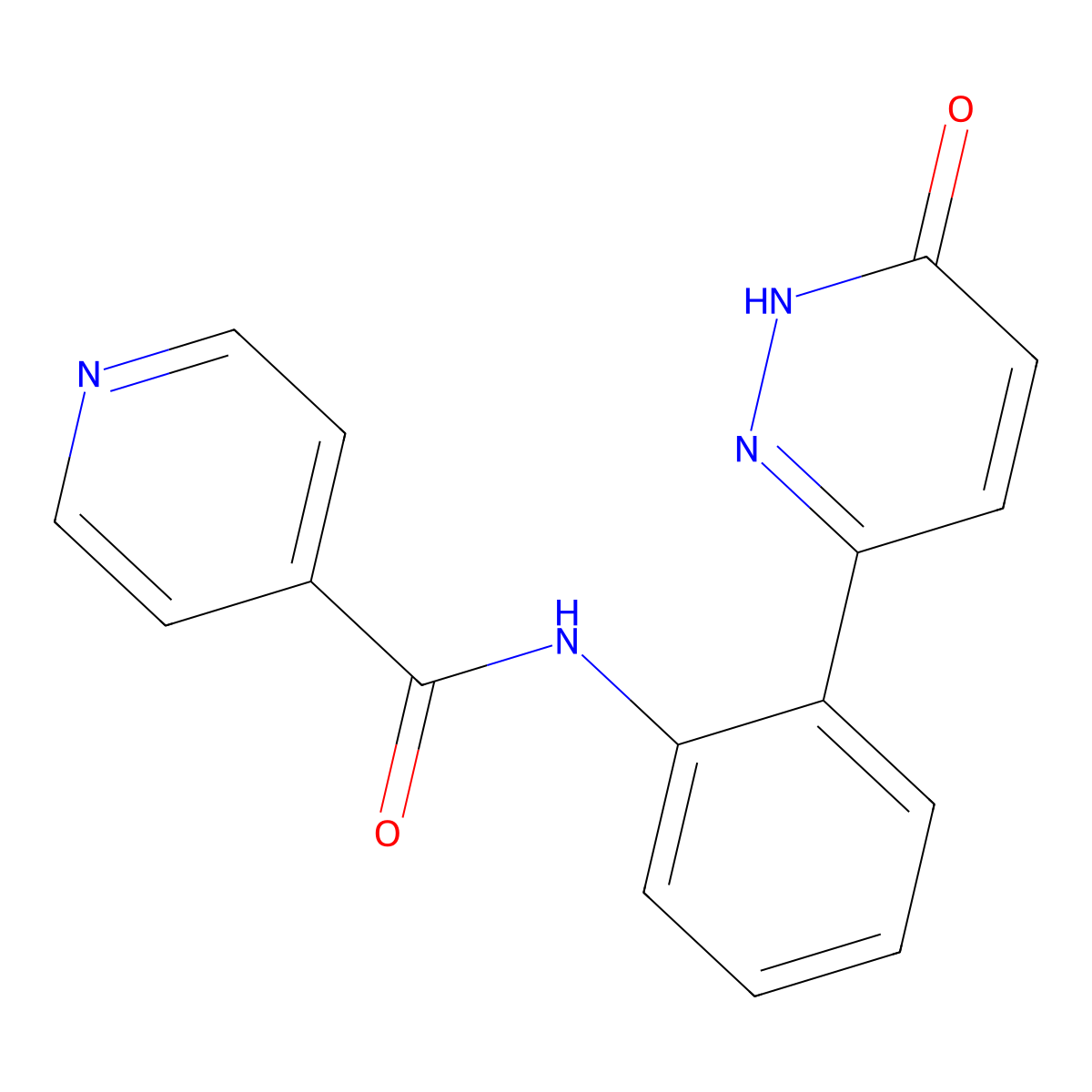 N-(2-(6-oxo-1,6-dihydropyridazin-3-yl)phenyl)isonicotinamide molecular structure, CAS 1428352-68-4