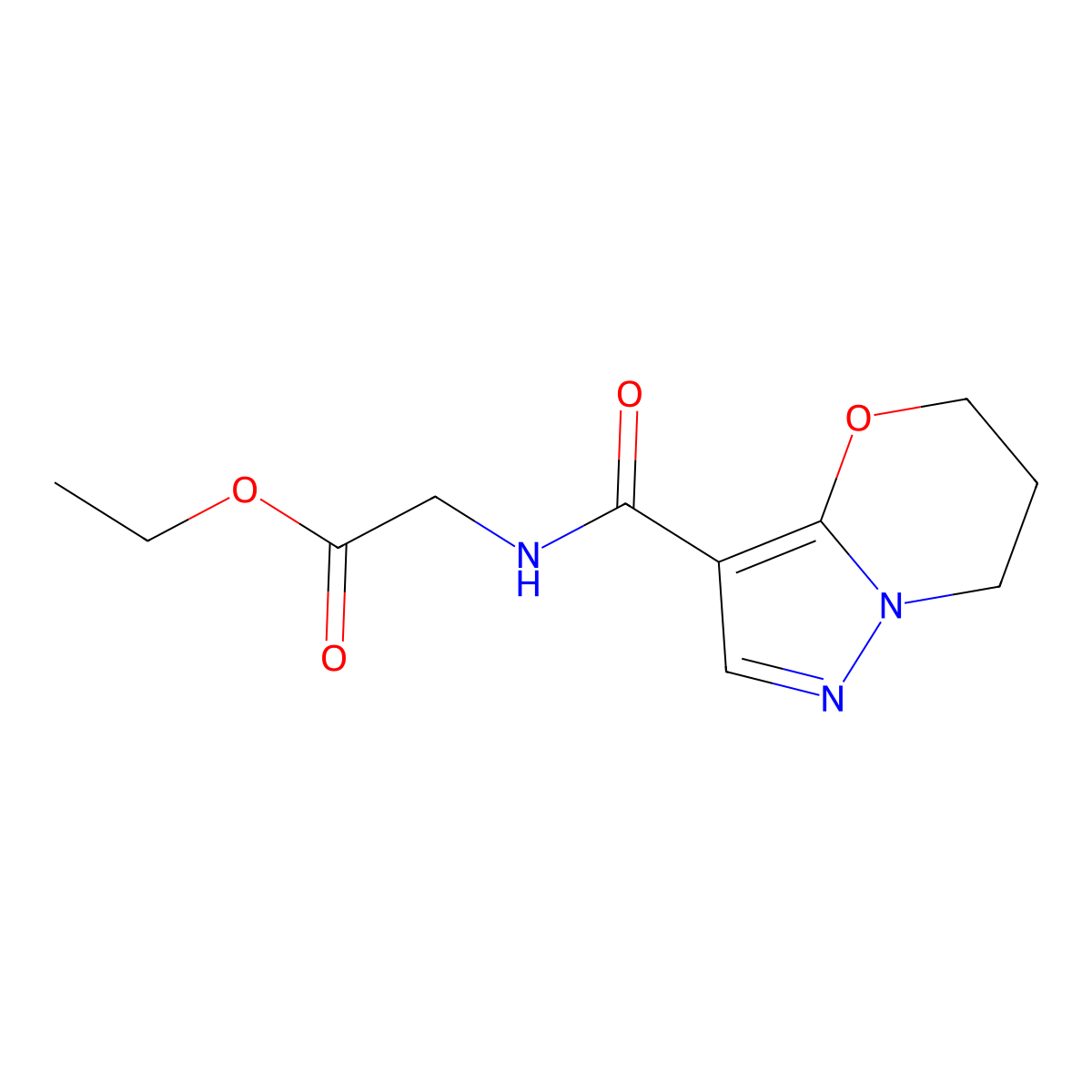 ethyl 2-(6,7-dihydro-5H-pyrazolo[5,1-b][1,3]oxazine-3-carboxamido)acetate molecular structure, CAS 1428352-78-6