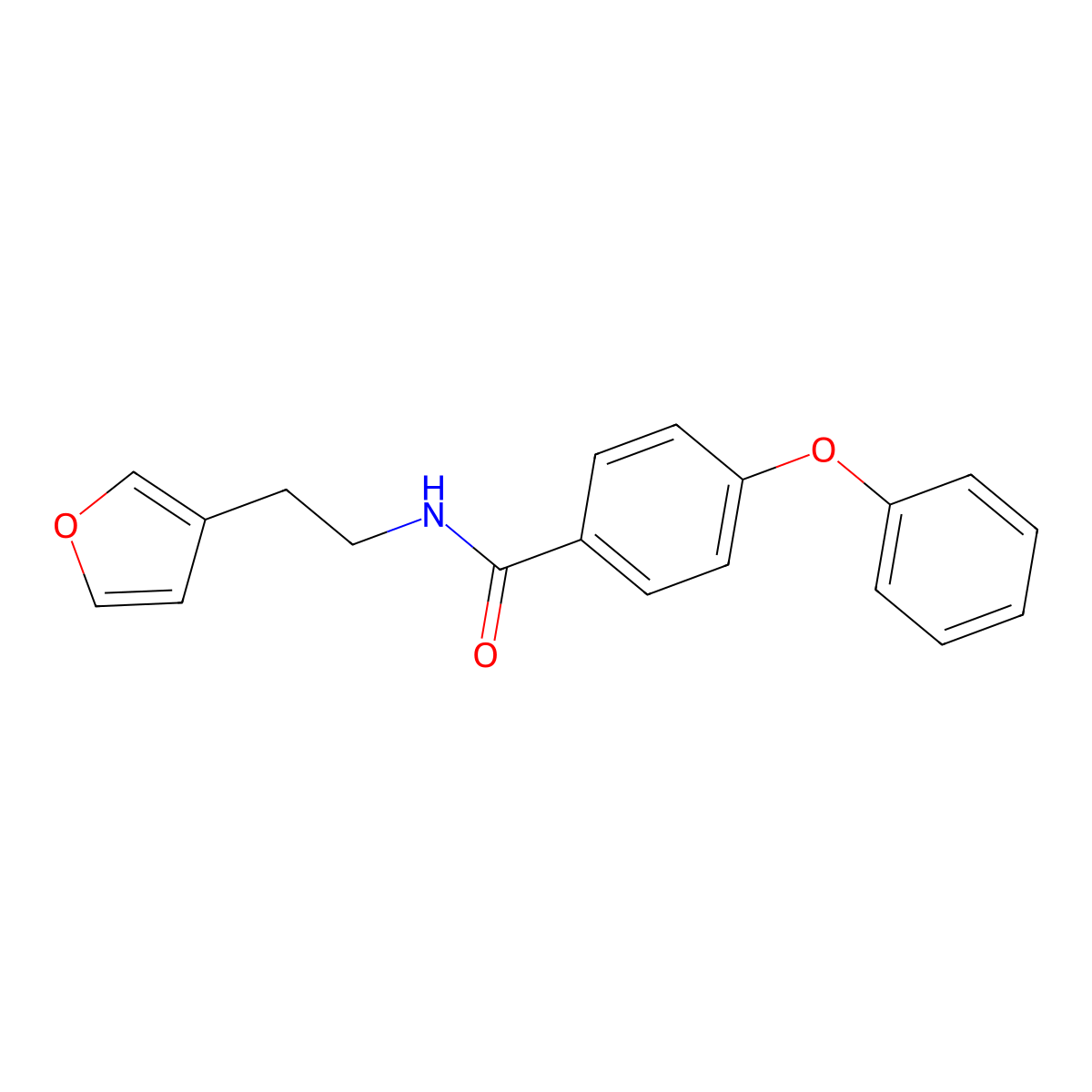 N-[2-(Furan-3-YL)ethyl]-4-phenoxybenzamide molecular structure, CAS 1428352-79-7