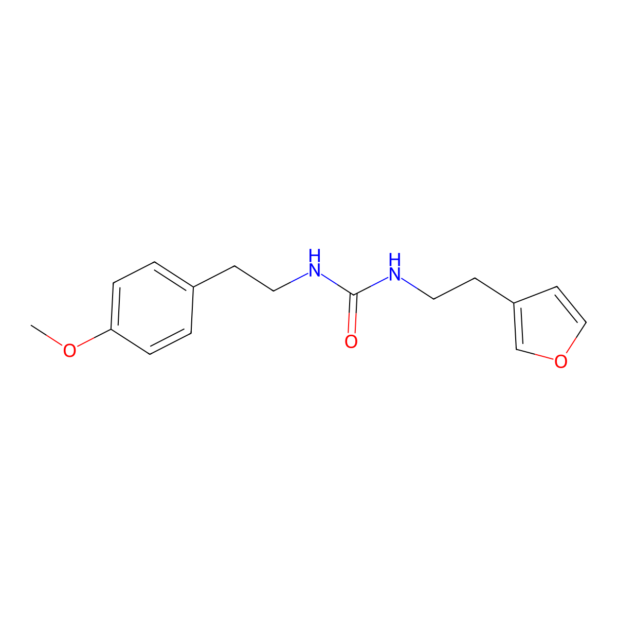 1-(2-(Furan-3-yl)ethyl)-3-(4-methoxyphenethyl)urea molecular structure, CAS 1428355-46-7