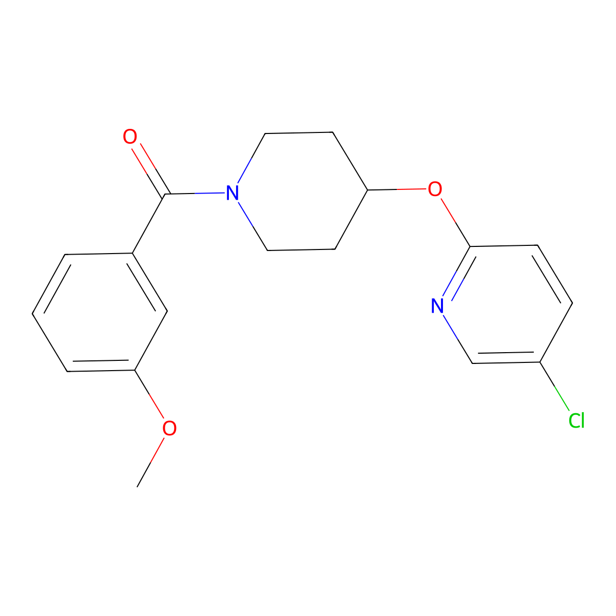 (4-((5-Chloropyridin-2-yl)oxy)piperidin-1-yl)(3-methoxyphenyl)methanone molecular structure, CAS 1428356-24-4