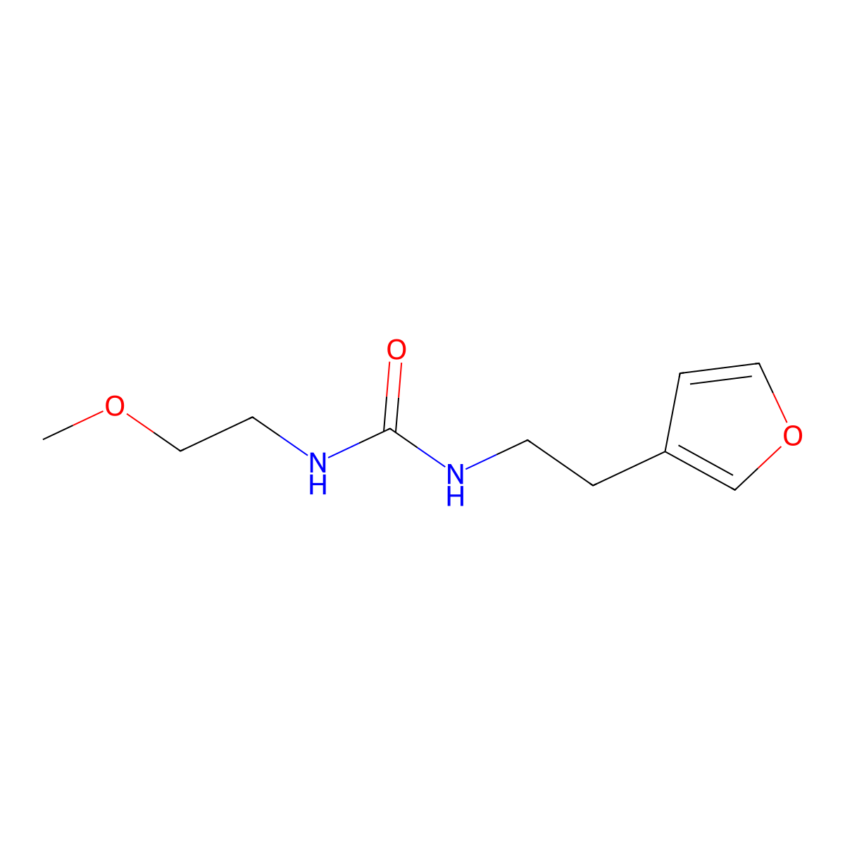 1-(2-(Furan-3-yl)ethyl)-3-(2-methoxyethyl)urea molecular structure, CAS 1428356-82-4