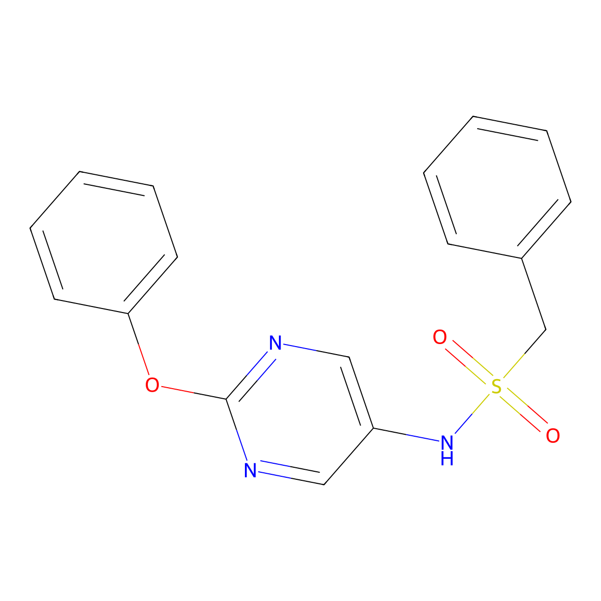 N-(2-phenoxypyrimidin-5-yl)-1-phenylmethanesulfonamide molecular structure, CAS 1428357-20-3