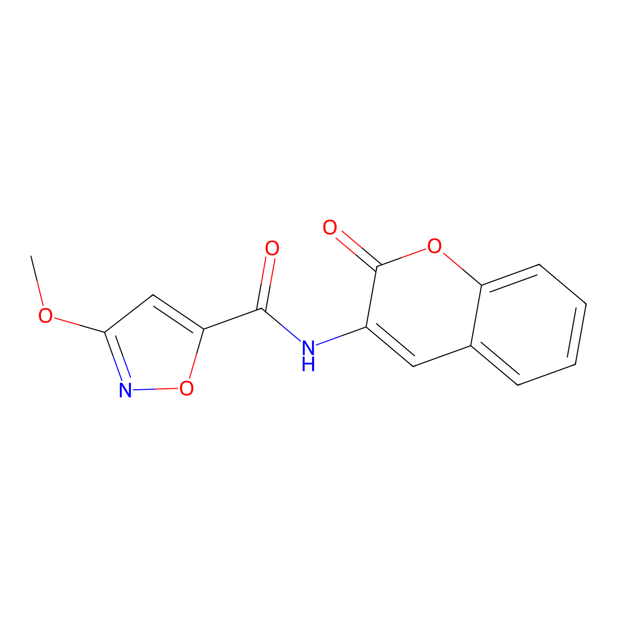 3-methoxy-N-(2-oxo-2H-chromen-3-yl)isoxazole-5-carboxamide molecular structure, CAS 1428358-21-7