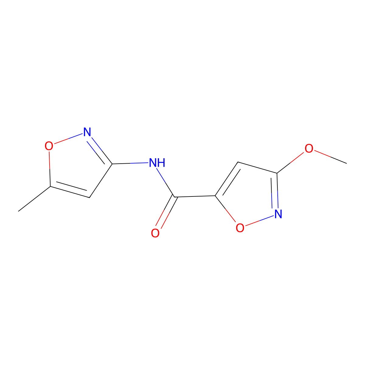 3-methoxy-N-(5-methylisoxazol-3-yl)isoxazole-5-carboxamide molecular structure, CAS 1428358-24-0