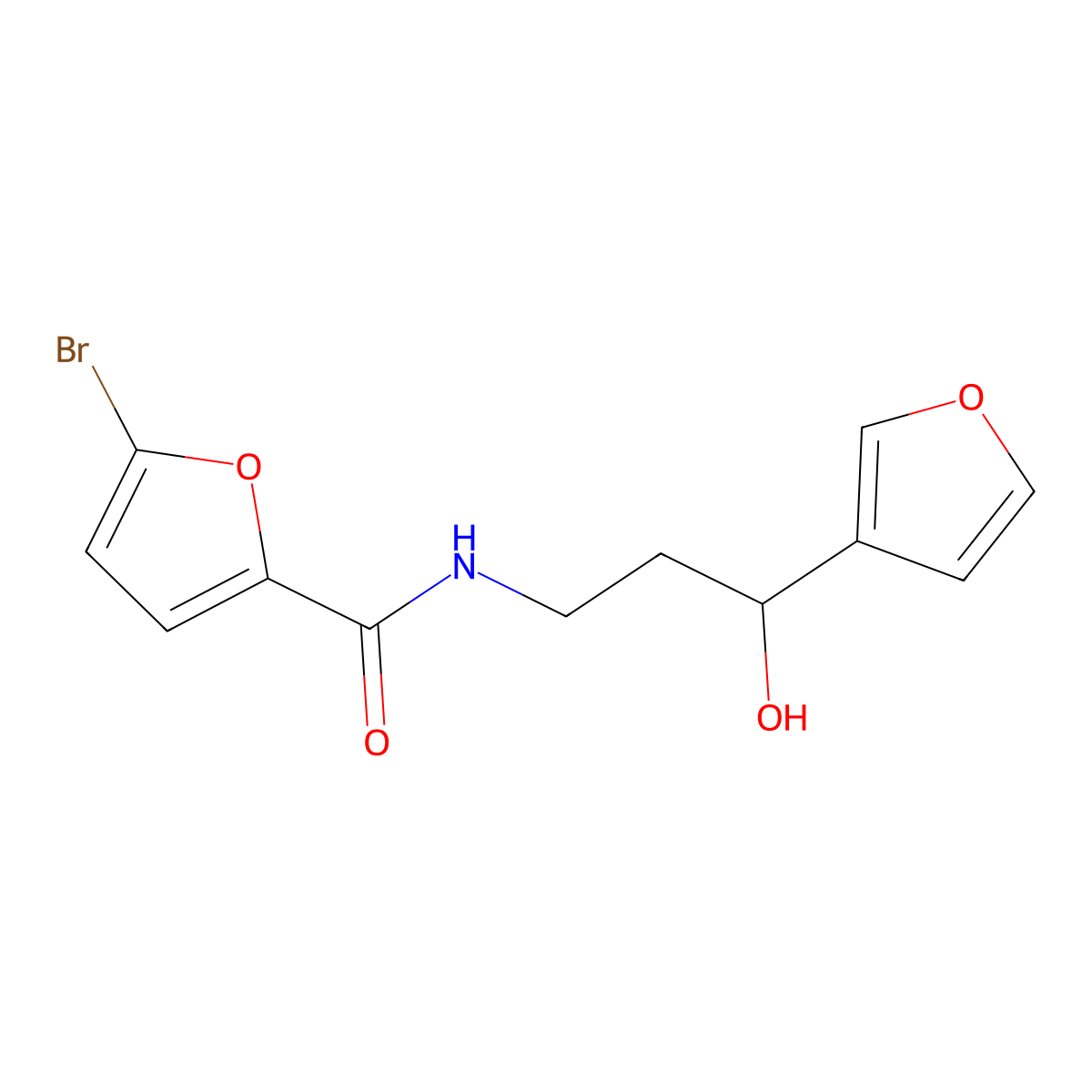 5-Bromo-N-[3-(furan-3-YL)-3-hydroxypropyl]furan-2-carboxamide molecular structure, CAS 1428358-29-5