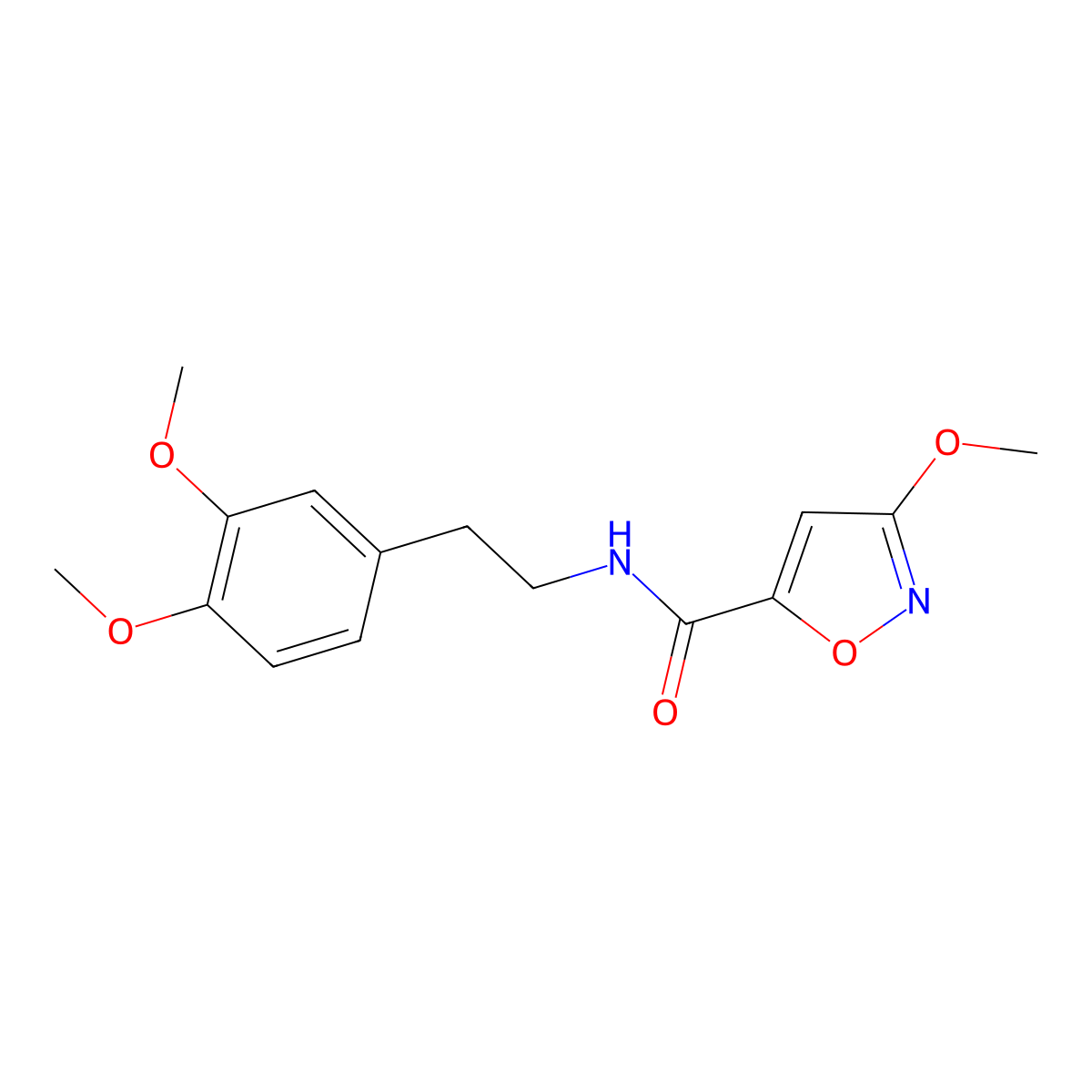 N-(3,4-dimethoxyphenethyl)-3-methoxyisoxazole-5-carboxamide molecular structure, CAS 1428358-30-8
