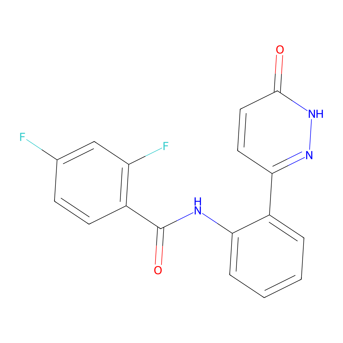 2,4-difluoro-N-(2-(6-oxo-1,6-dihydropyridazin-3-yl)phenyl)benzamide molecular structure, CAS 1428358-76-2