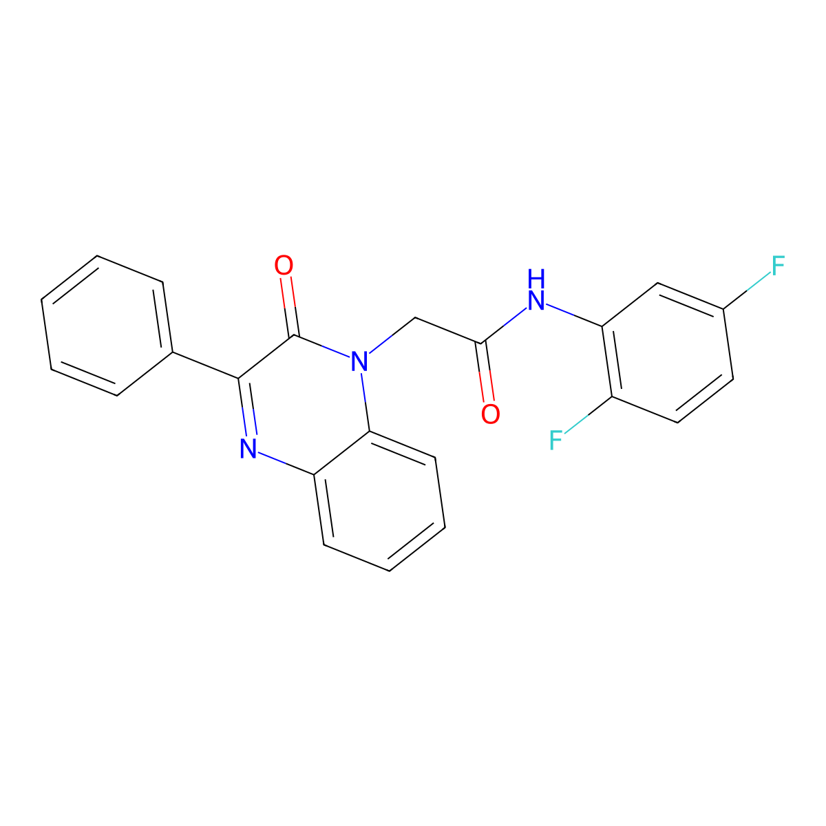 N-(2,5-difluorophenyl)-2-(2-oxo-3-phenylquinoxalin-1(2H)-yl)acetamide molecular structure, CAS 1428358-86-4