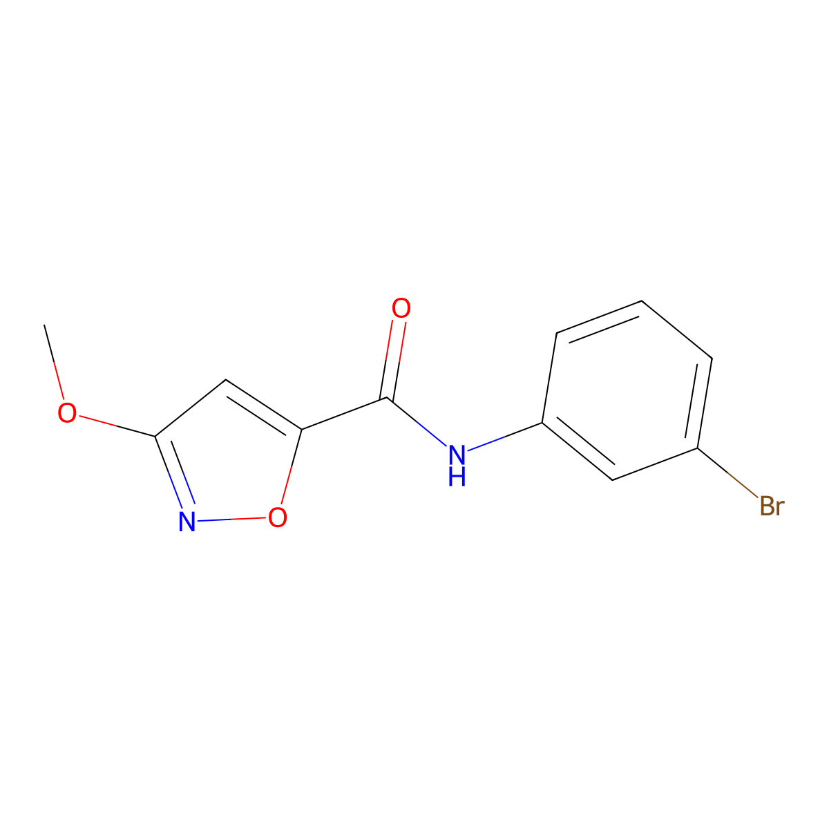N-(3-bromophenyl)-3-methoxyisoxazole-5-carboxamide molecular structure, CAS 1428359-22-1